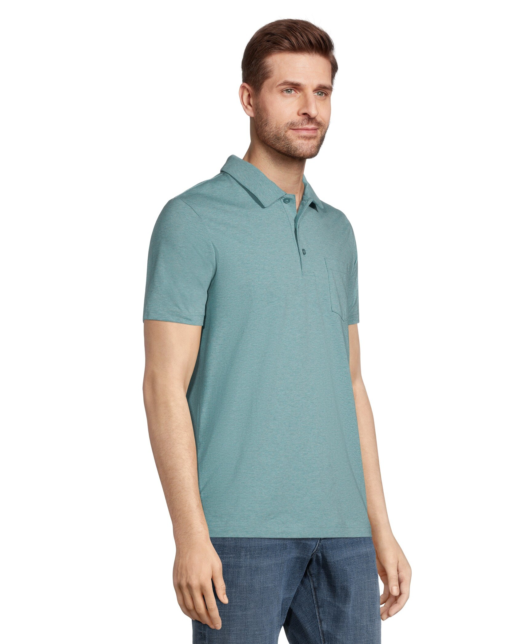 Men's 3 Button Stretch Polo Shirt