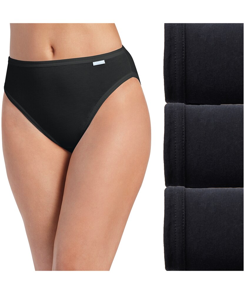 Jockey Women's 3 Pack Classic Fit Basic French Cut Briefs Underwear - Extended Size