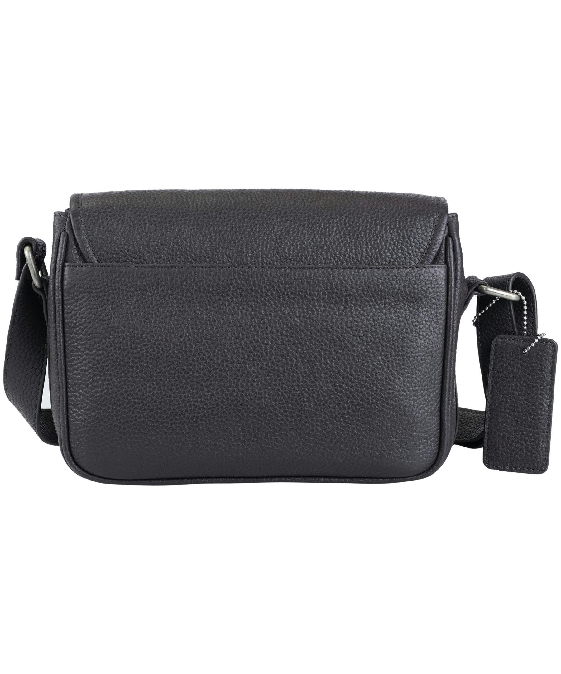 Mancini Leather Goods Women's Pebelled Kemberly Flap Closure Handbag