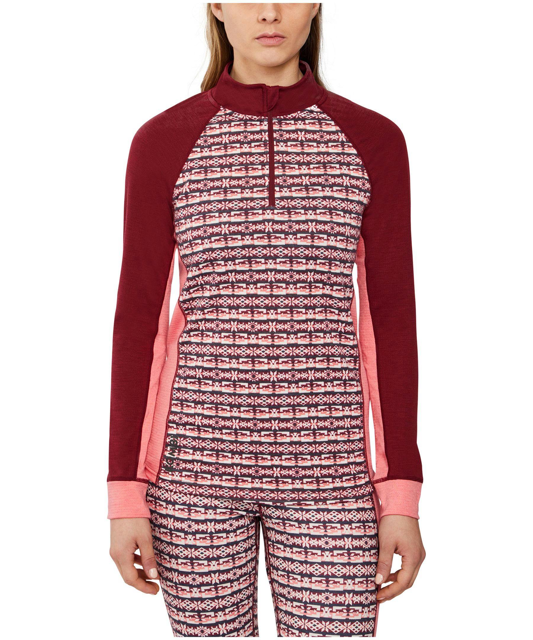 Kombi Women's Merino Blend Zip Baselayer Top