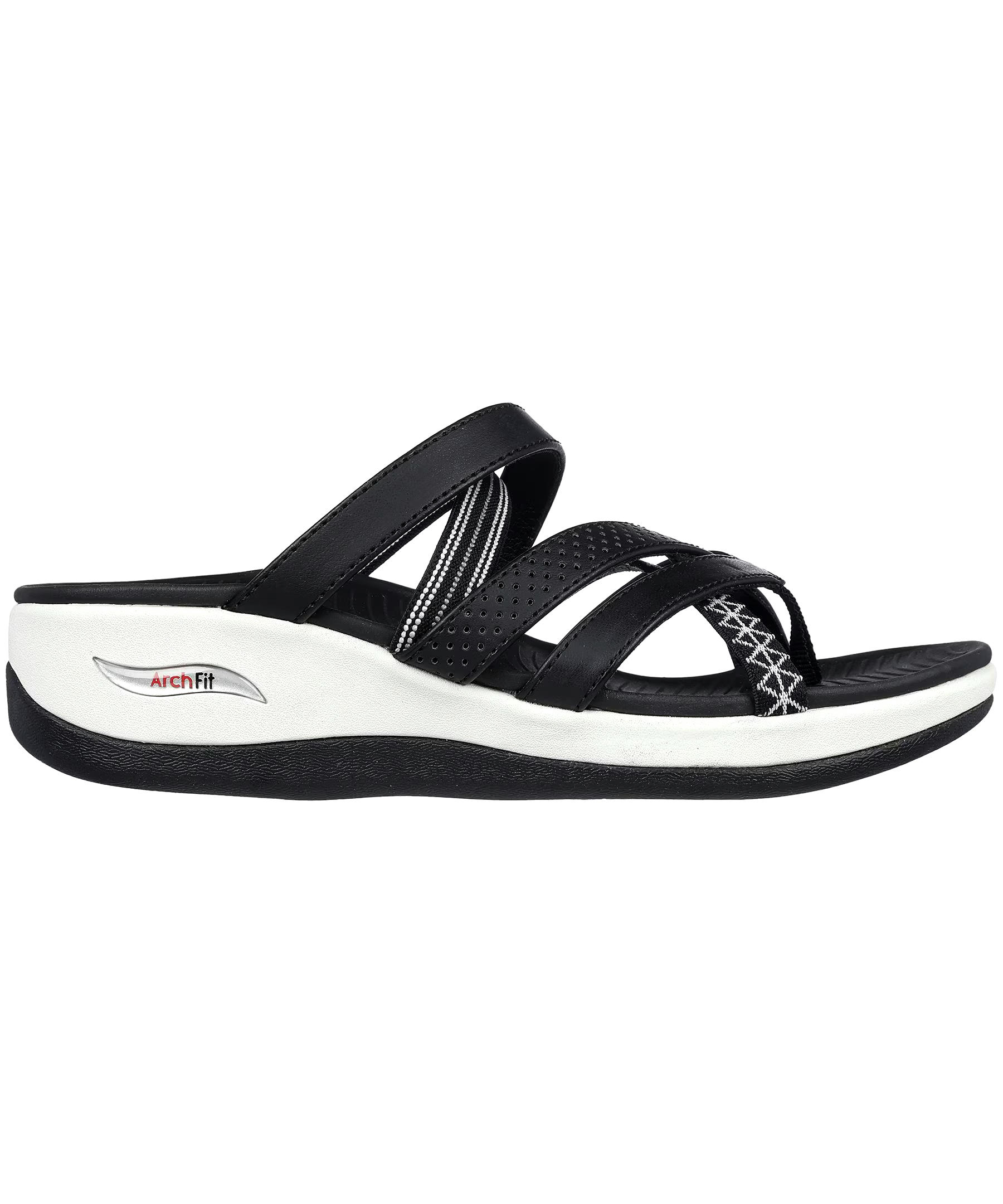 Skechers Women's Arch Fit Sunshine Sandals - Black White
