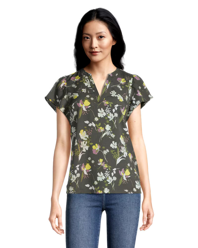 Women's Flutter Sleeve Blouse