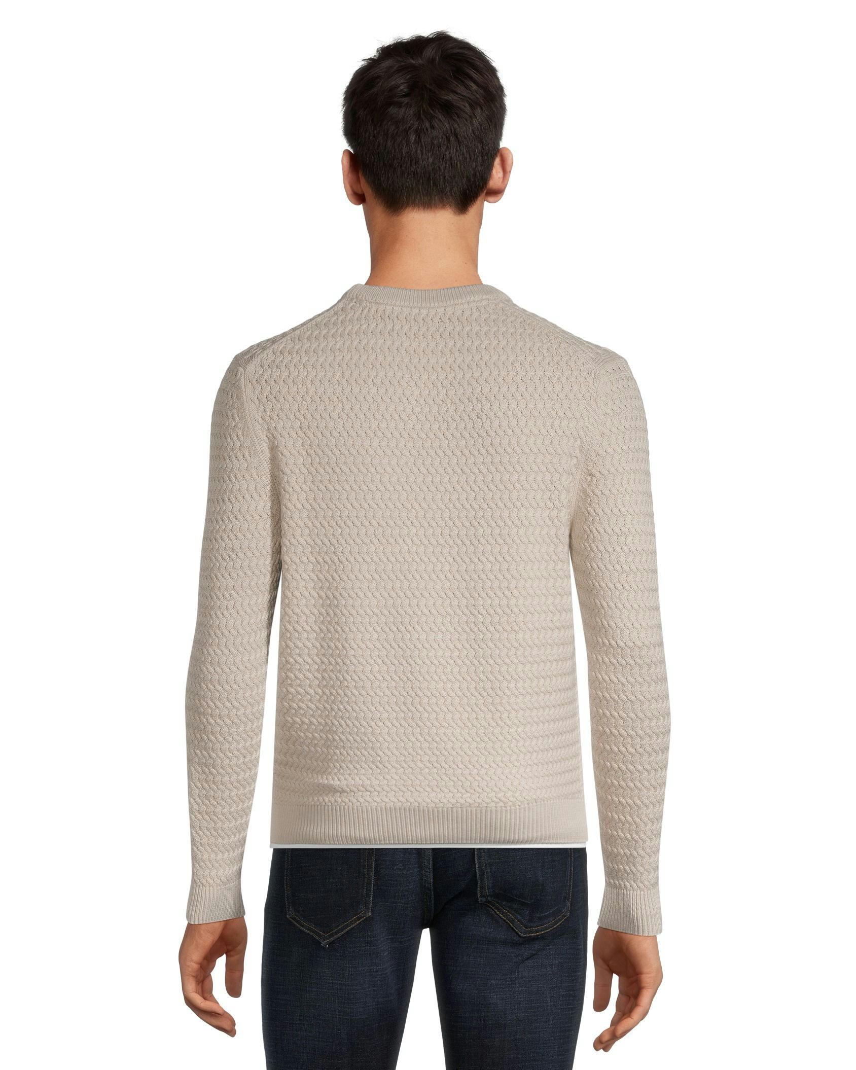 Denver Hayes Men's Rope Stitch Crewneck Sweater
