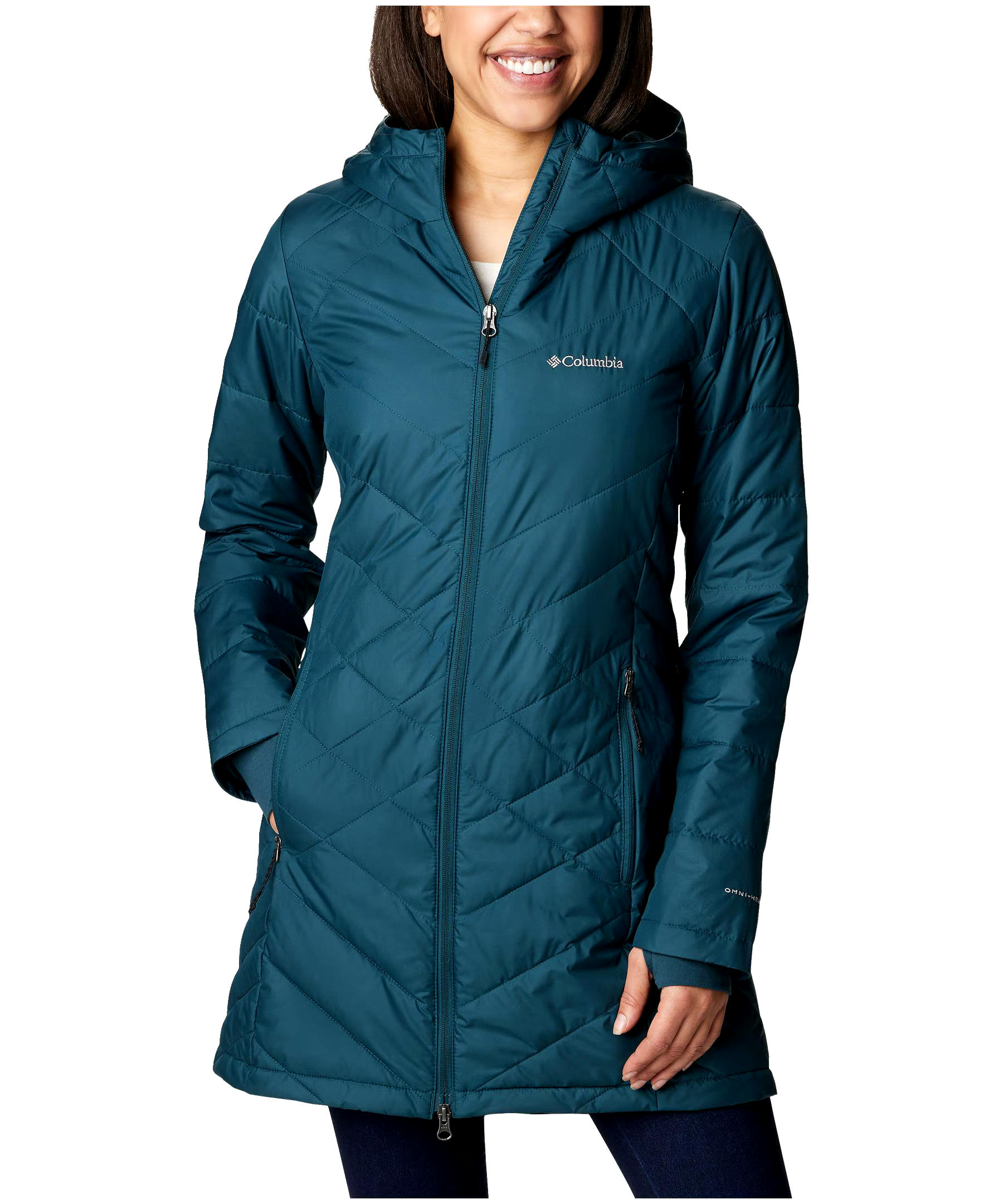 Columbia Women's Heavenly Omni-Heat Water Resistant Insulated Long Hooded Jacket