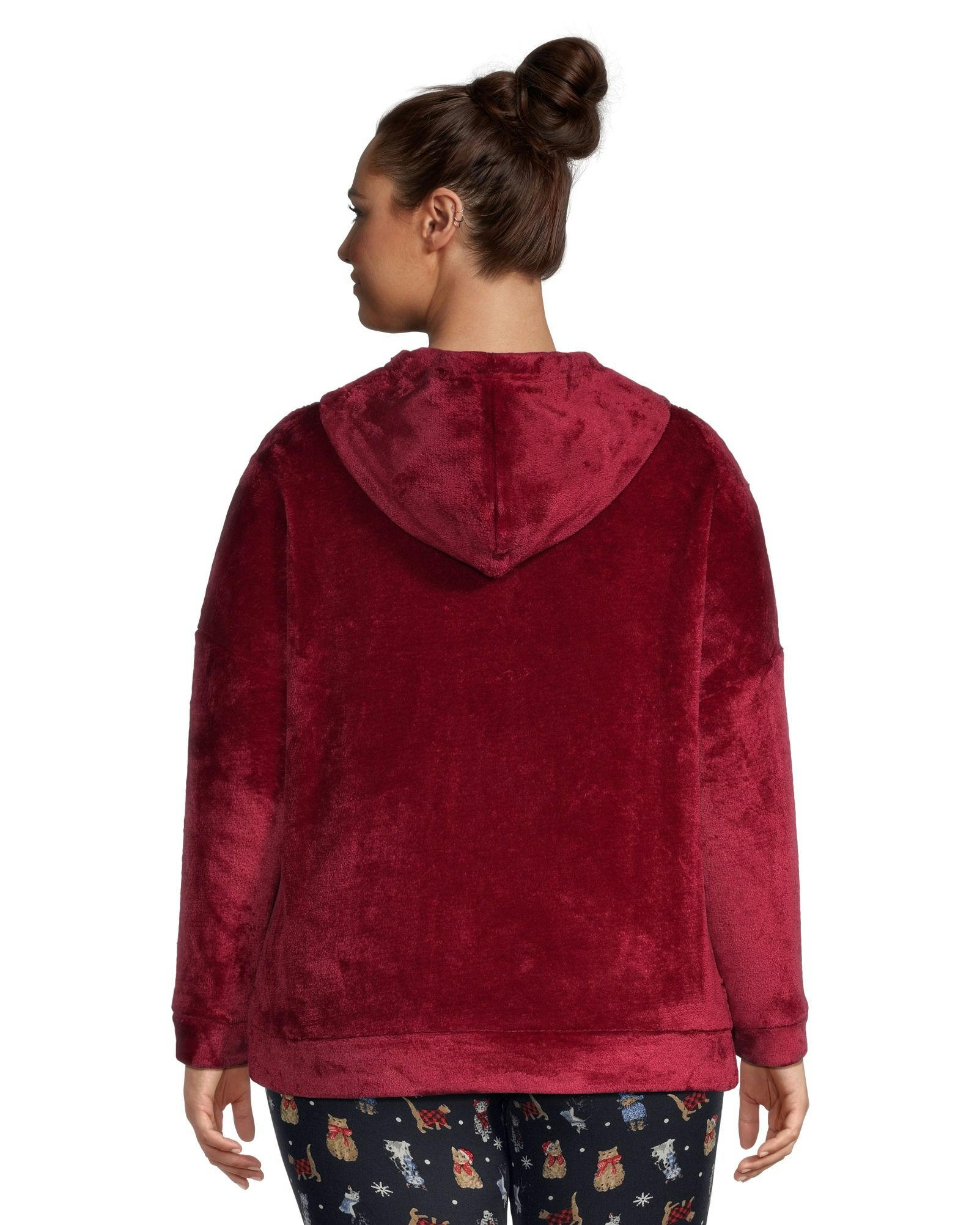 Denver Hayes Women's Plush Velour Hooded Shirt