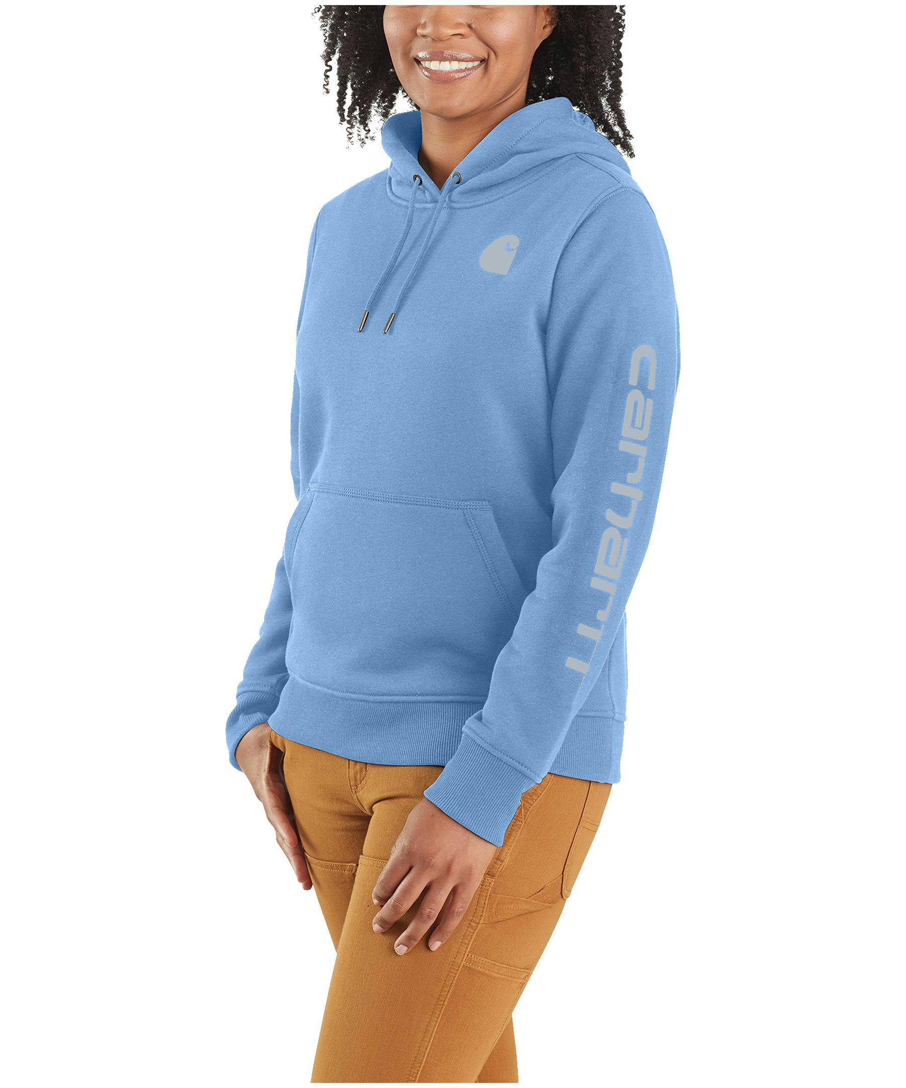 Carhartt Women's Relaxed Fit Sleeve Logo Graphic Hoodie