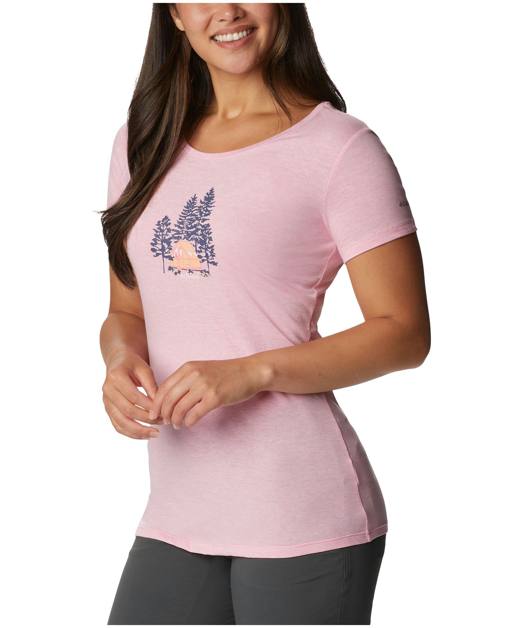 Columbia Women's Daisy Days Scoop Neck Graphic T Shirt