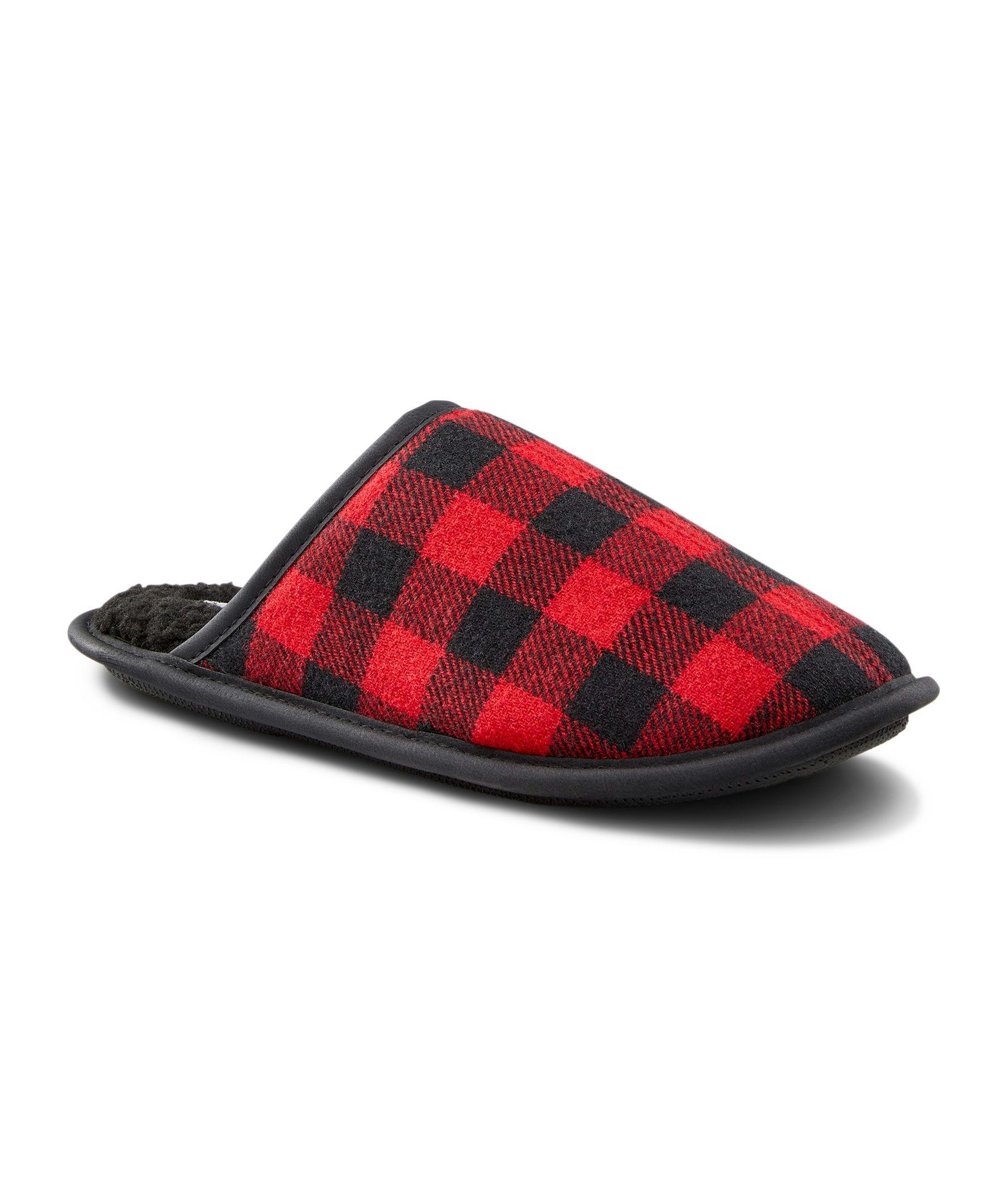 WindRiver Men's Plaid Scuff Slippers