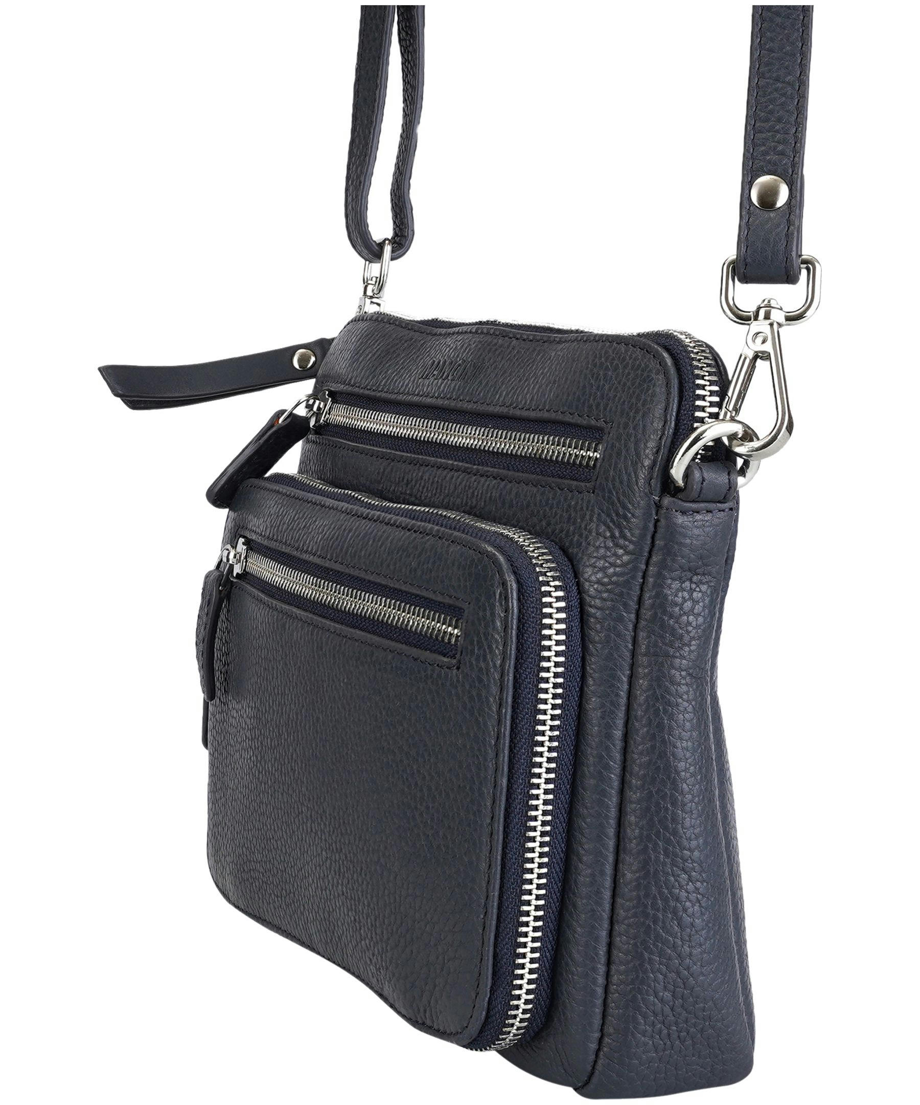 Mancini Leather Goods Women's Pebelled Valerie Small Crossbody Bag