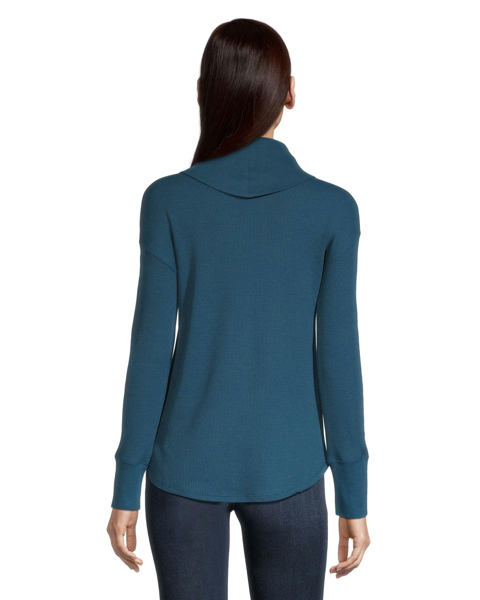 Denver Hayes Women's High Neck Long Sleeve Waffle Shirt