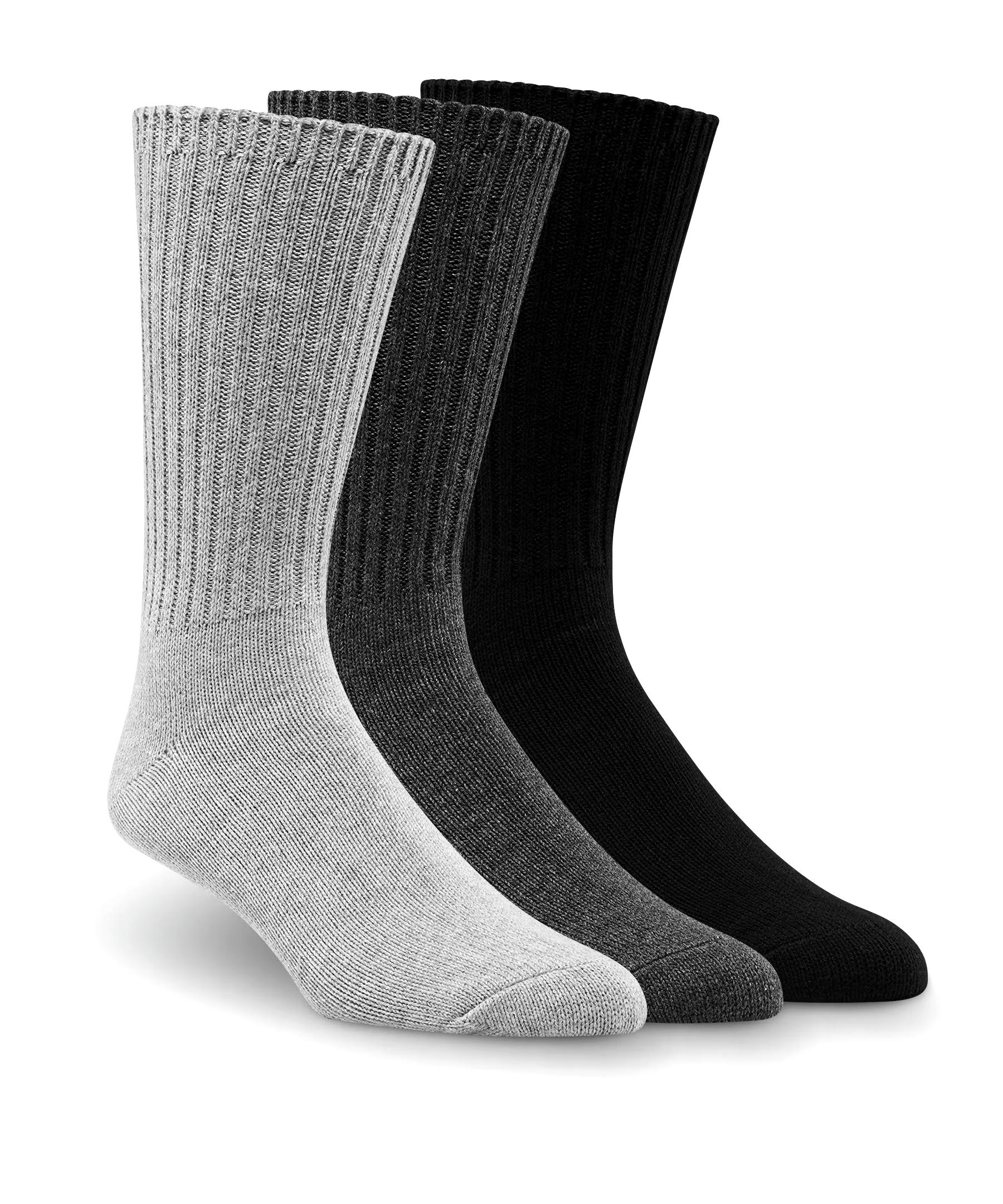 Denver Hayes Men's Casual Rib Socks, 3 Pack