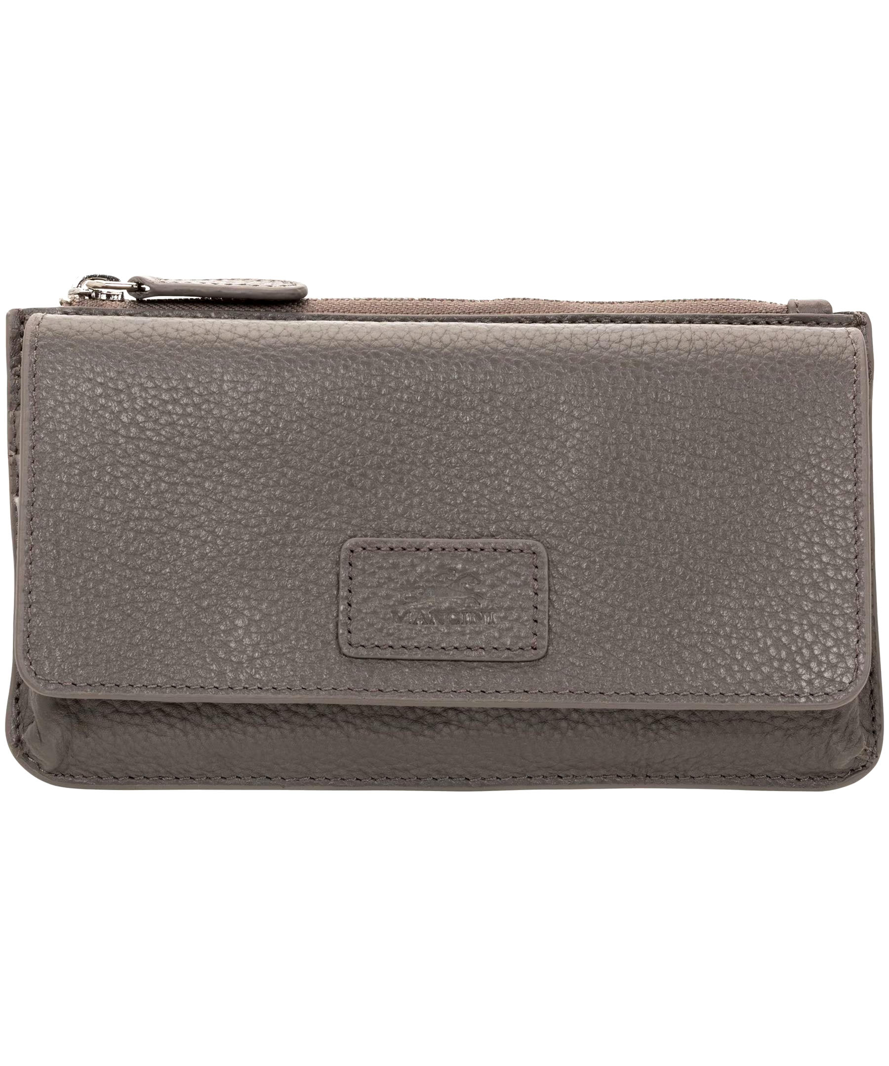 Mancini Leather Goods Women's Pebelled RFID Secure Crossbody Wallet