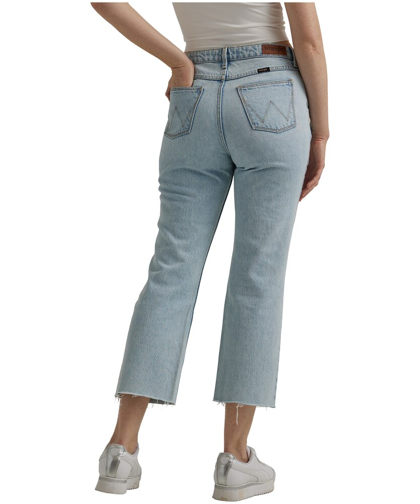 Wrangler Women's Rodeo High Rise Straight Crop Jeans