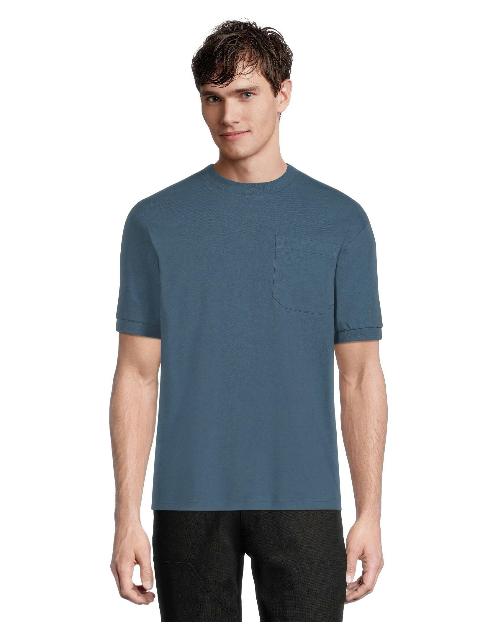 Aggressor Men's Crewneck Short Sleeve Solid Work T-Shirt With FRESHTECH