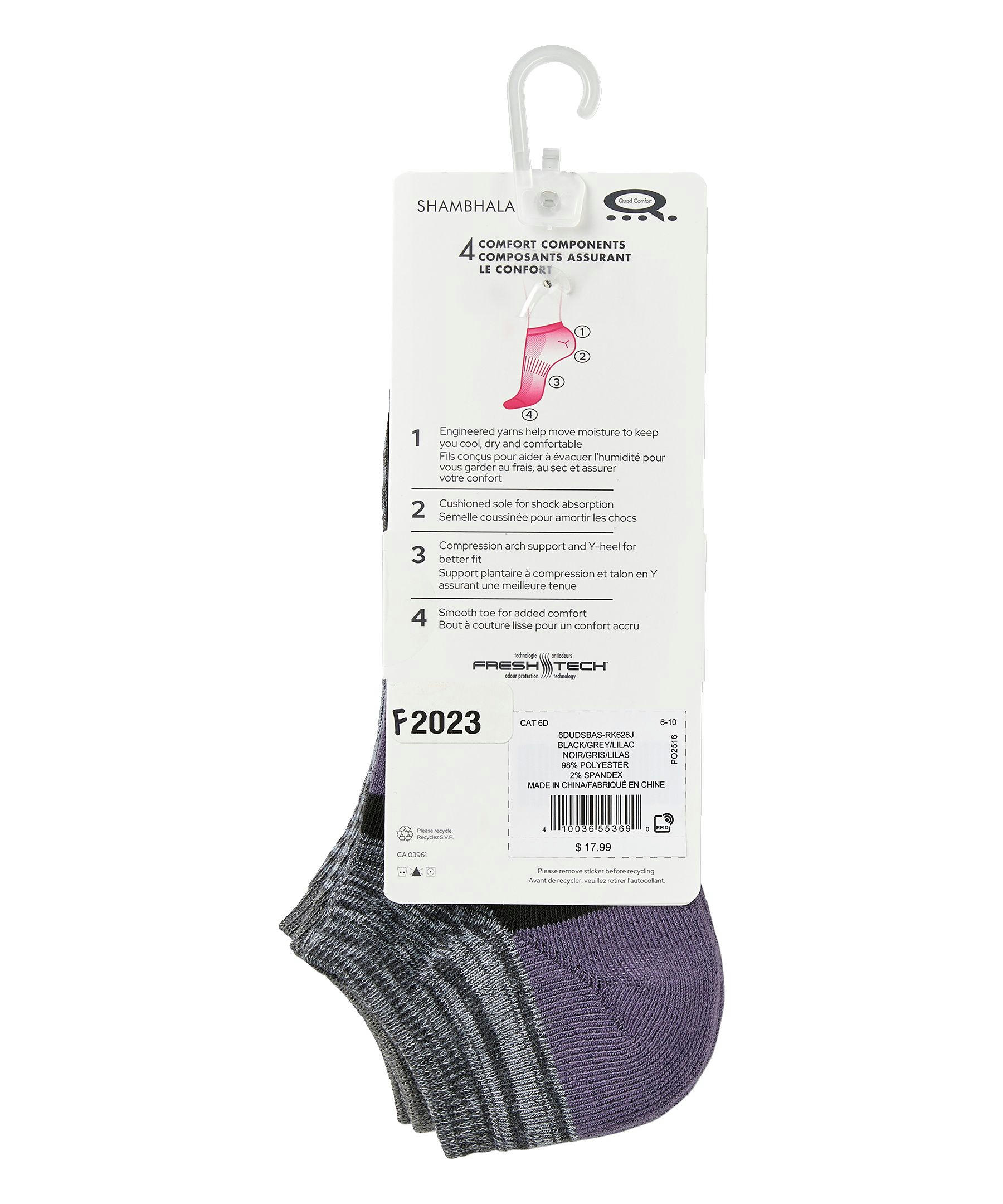 Shambhala Women's 3-Pack Low Cut Sport Socks