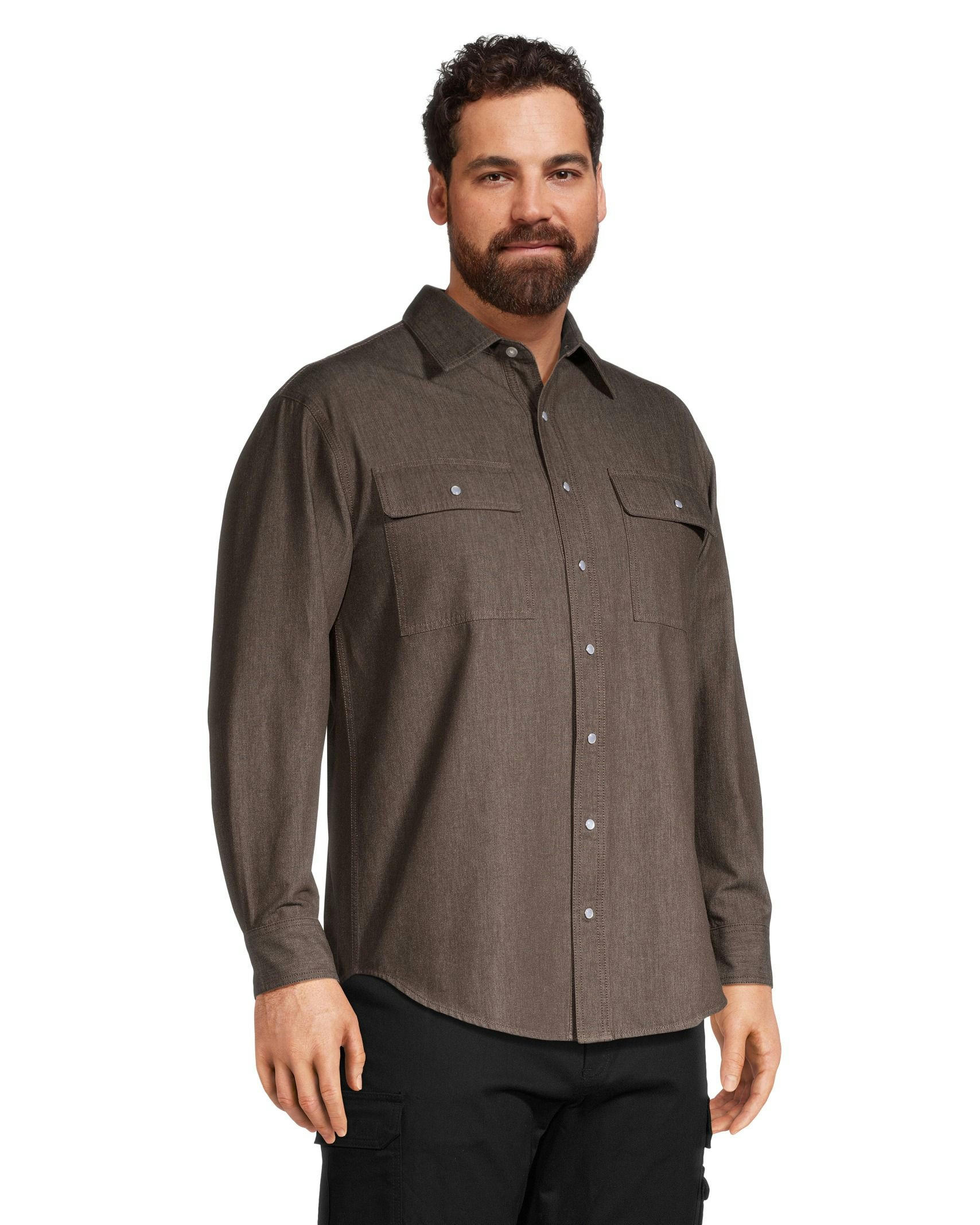 Dakota WorkPro Series Men's Snap Front Coloured Cotton Denim Shirt