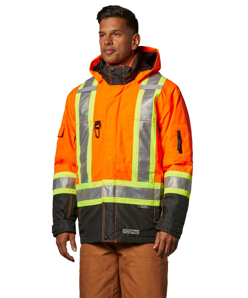 Dakota WorkPro Series Men's Hi-Visibility 7-In-1 T-MAX Lined Jacket