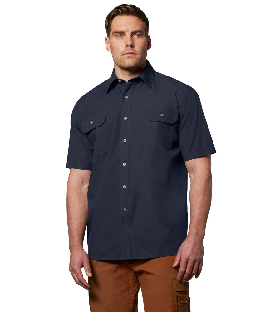 Dakota WorkPro Series Men's Short Sleeve Cotton Canvas Relaxed Fit Contractor Shirt