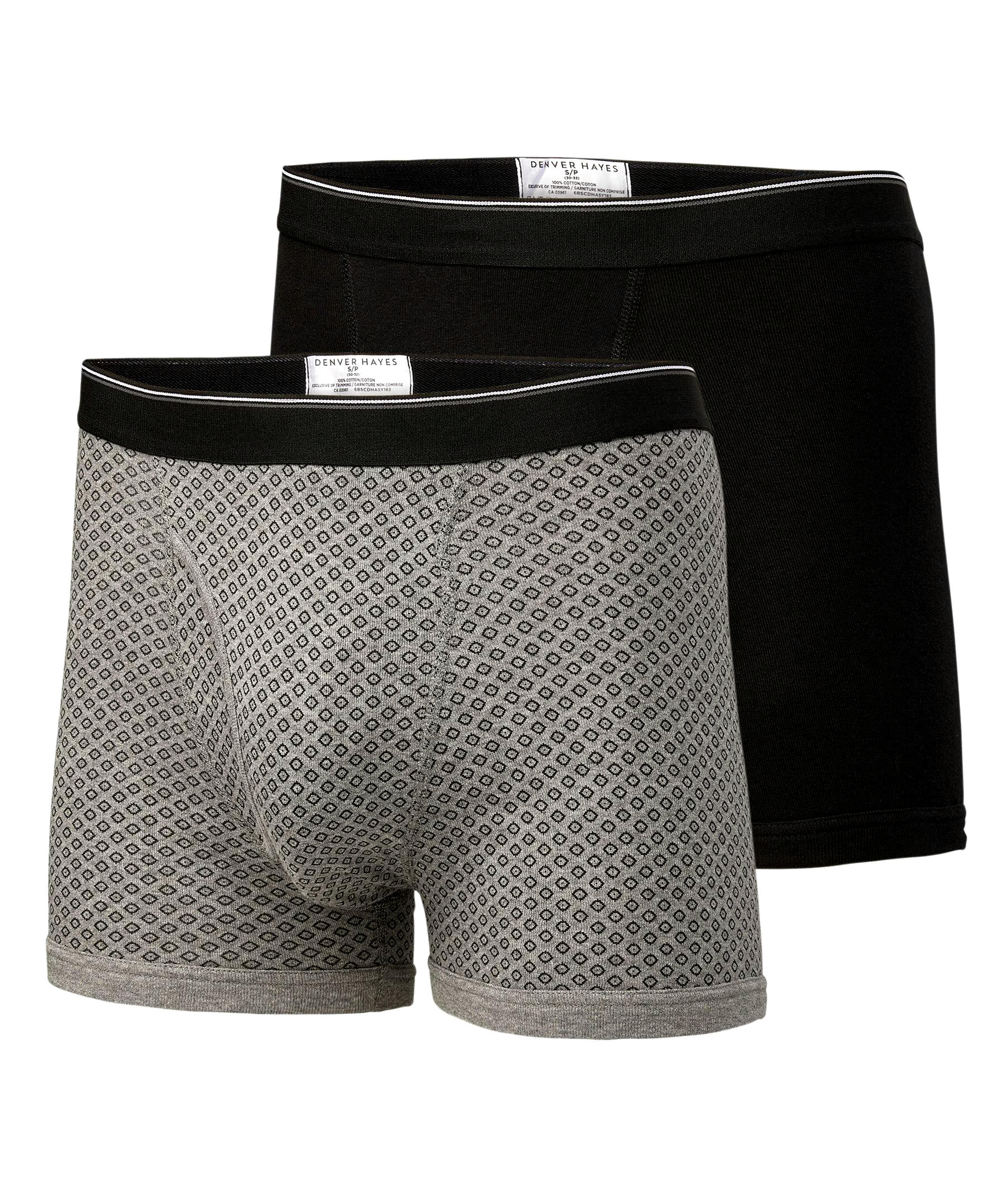 Denver Hayes Men's 2 Pack Yarn Dye Boxer Briefs