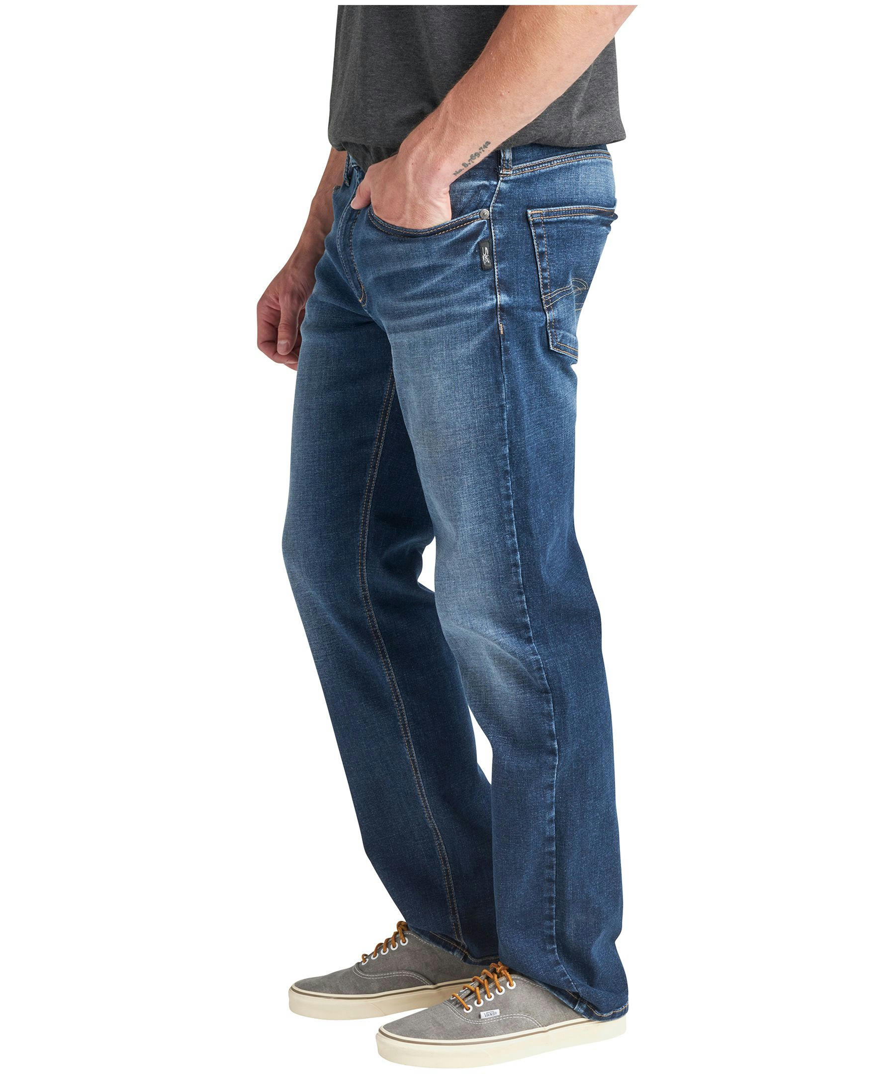 Silver Men's Eddie Tapered Leg Relaxed Fit Jeans