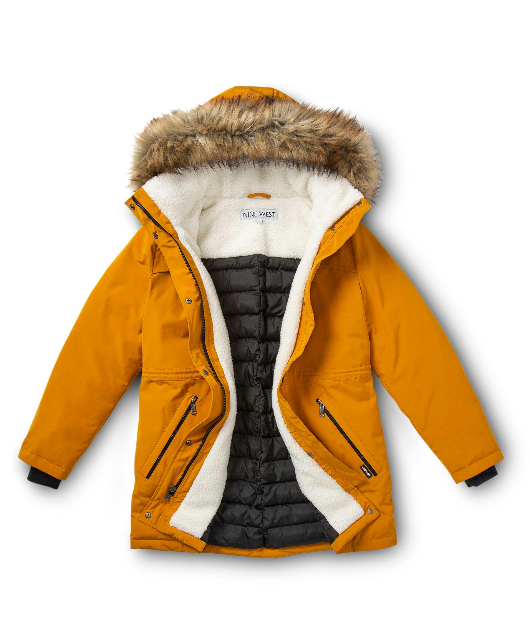 Nine West Women's West Sherpa Lined Parka Jacket