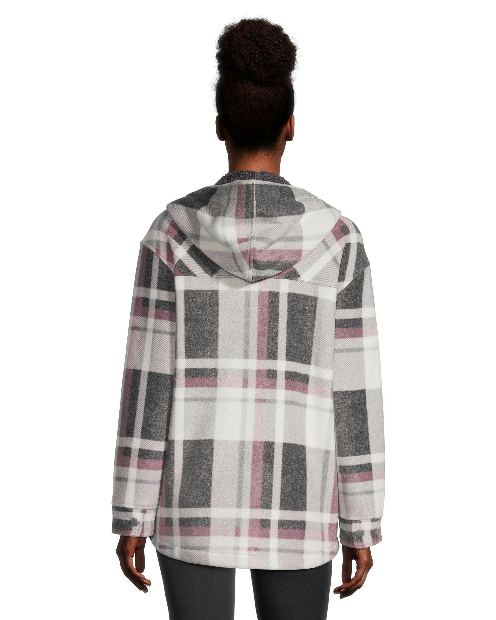 WindRiver Women's Snap Front Hooded Fleece Shacket