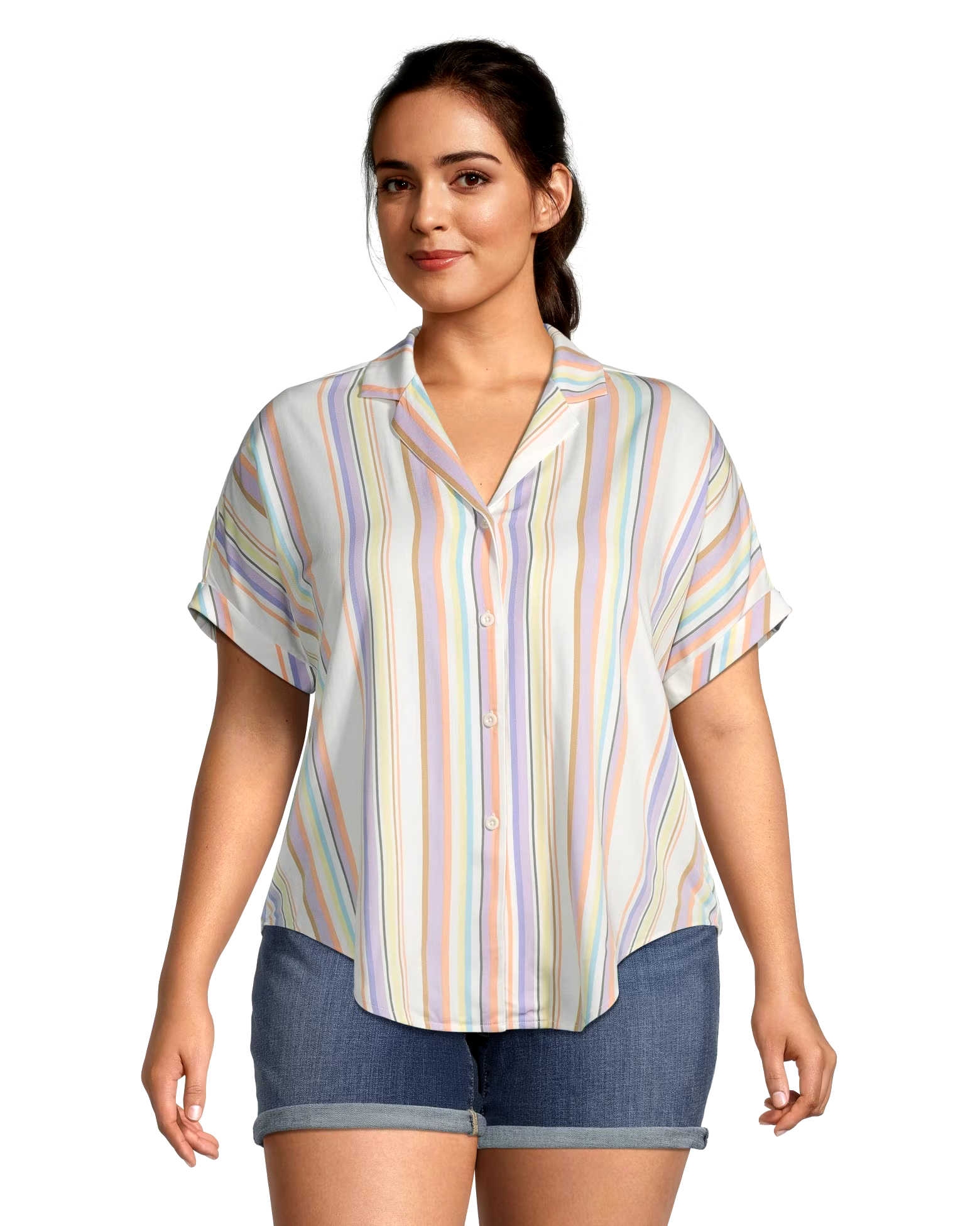 Women's Button Tie-Front Blouse