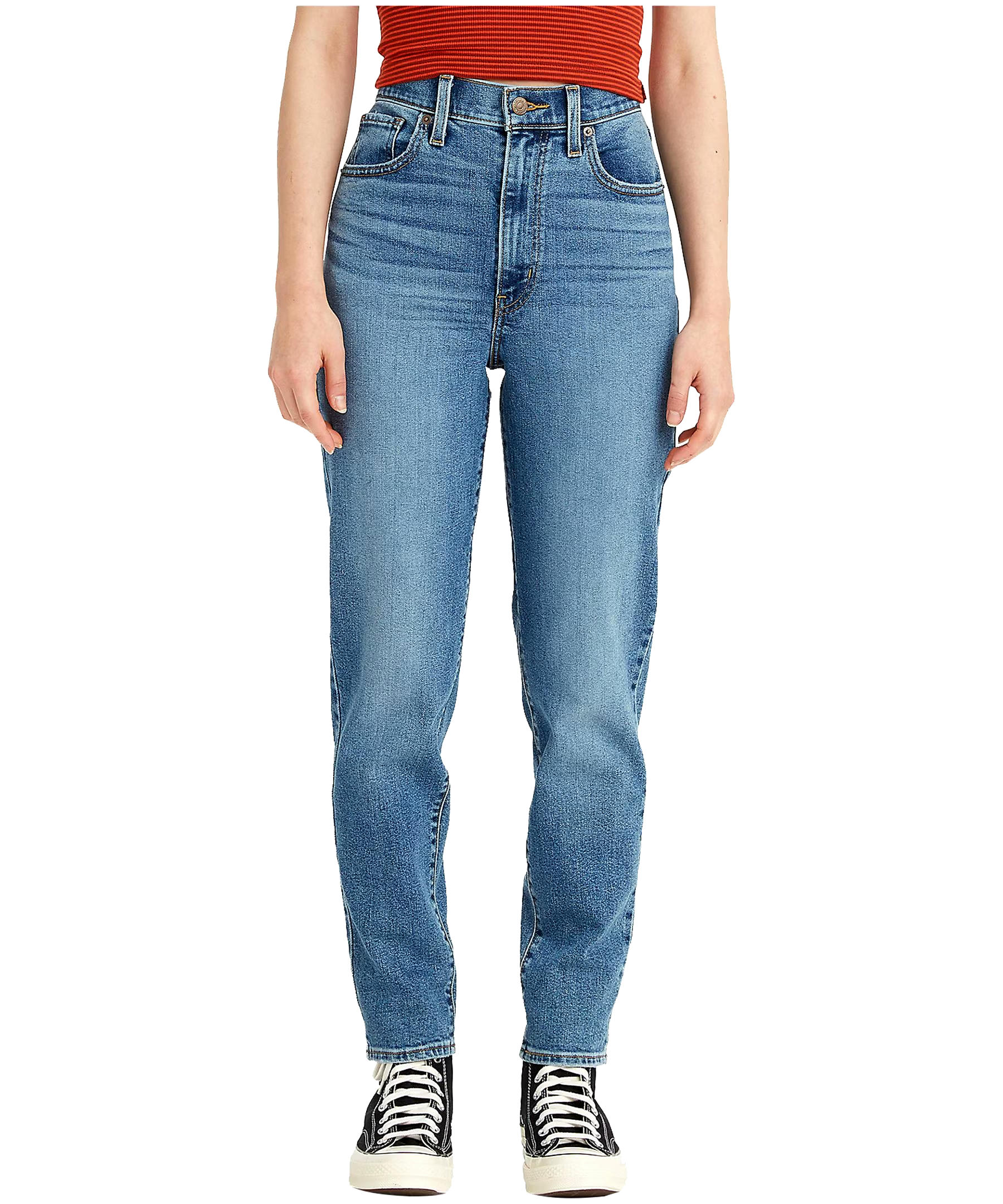 Levi's Women's High Rise Tapered Leg Mom Jeans - Medium Indigo