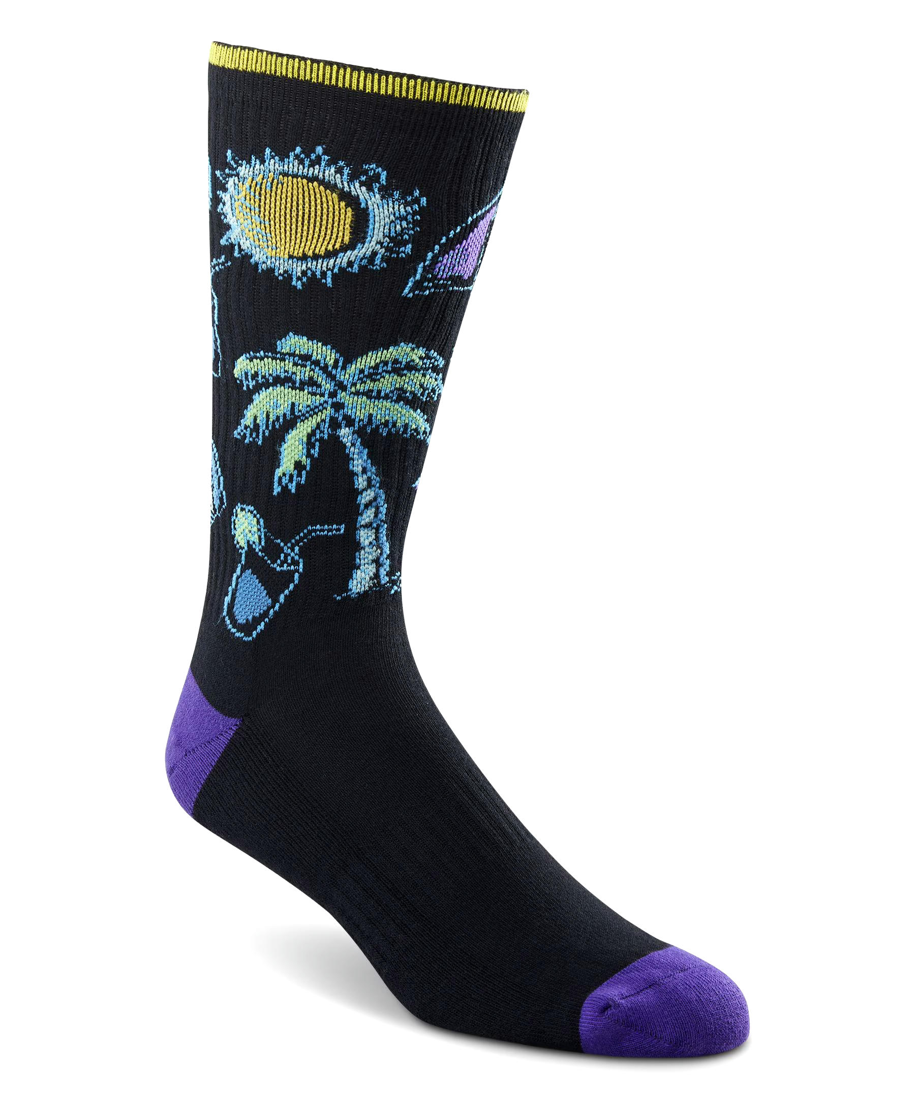 Denver Hayes Men's FRESHTECH® Novelty Tropical Crew Socks