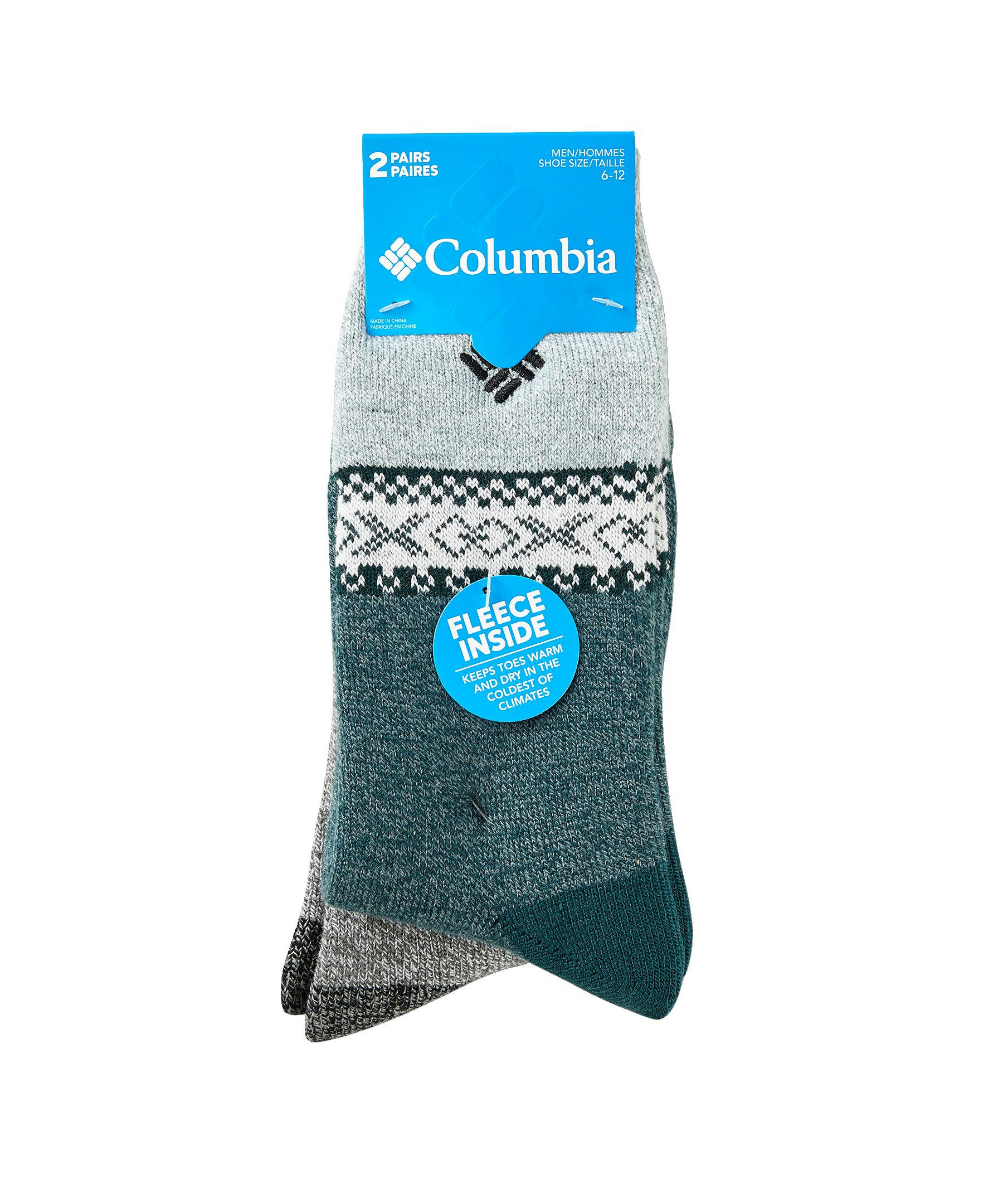 Columbia Men's 2-Pack Brushed Thermal Socks