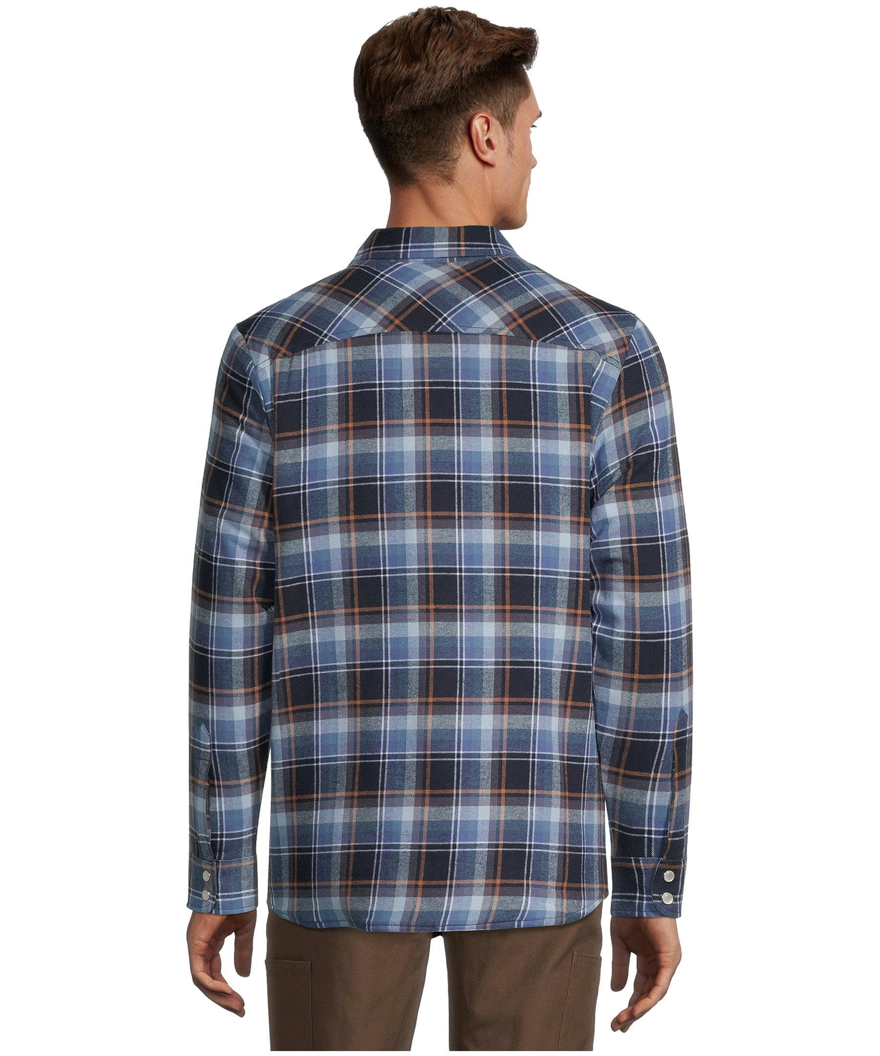 Aggressor Men's Snap-Front Plaid Quilted Flannel Work Shirt