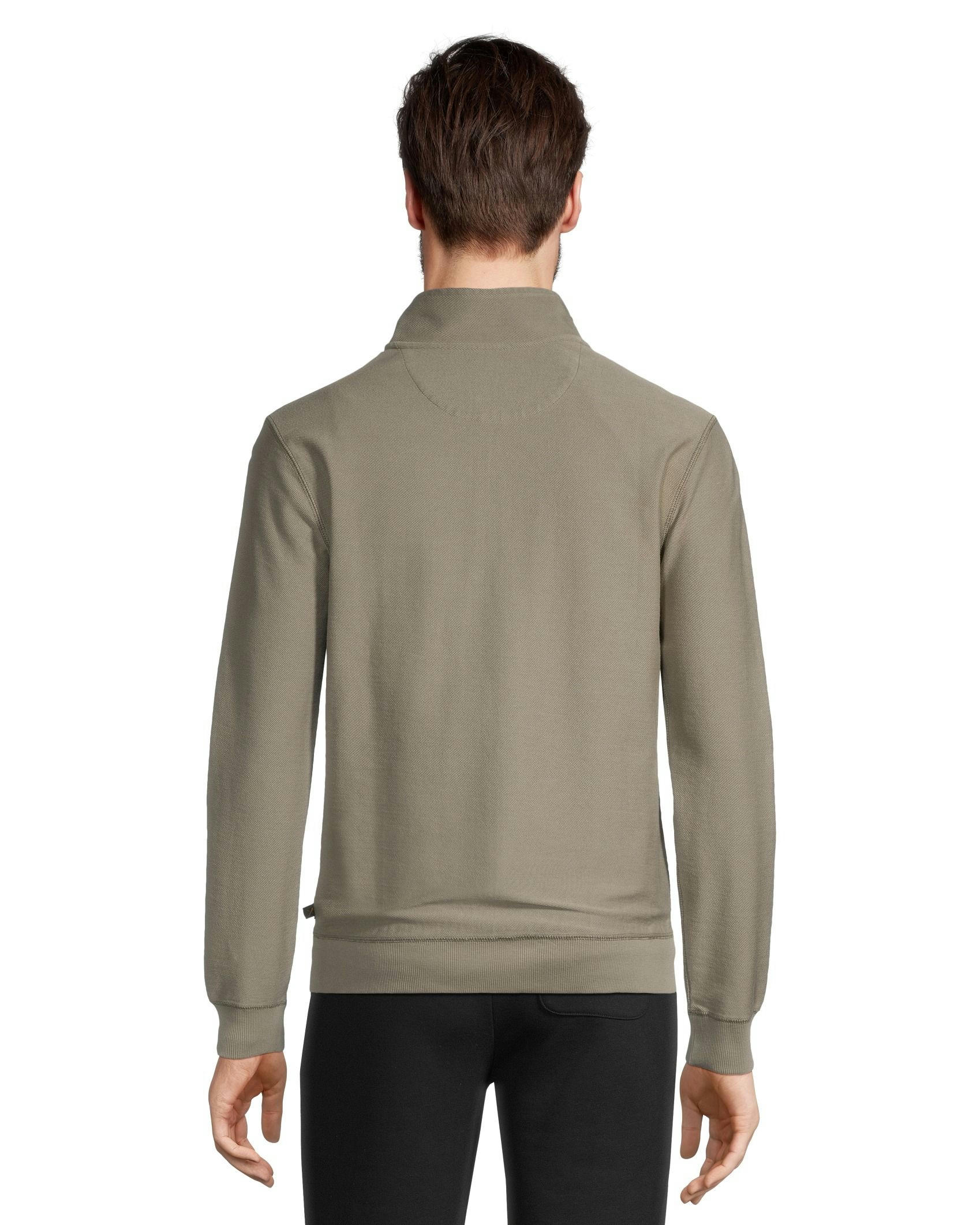 Denver Hayes Men's Reverse Twill Quarter Zip Mock Neck Pullover
