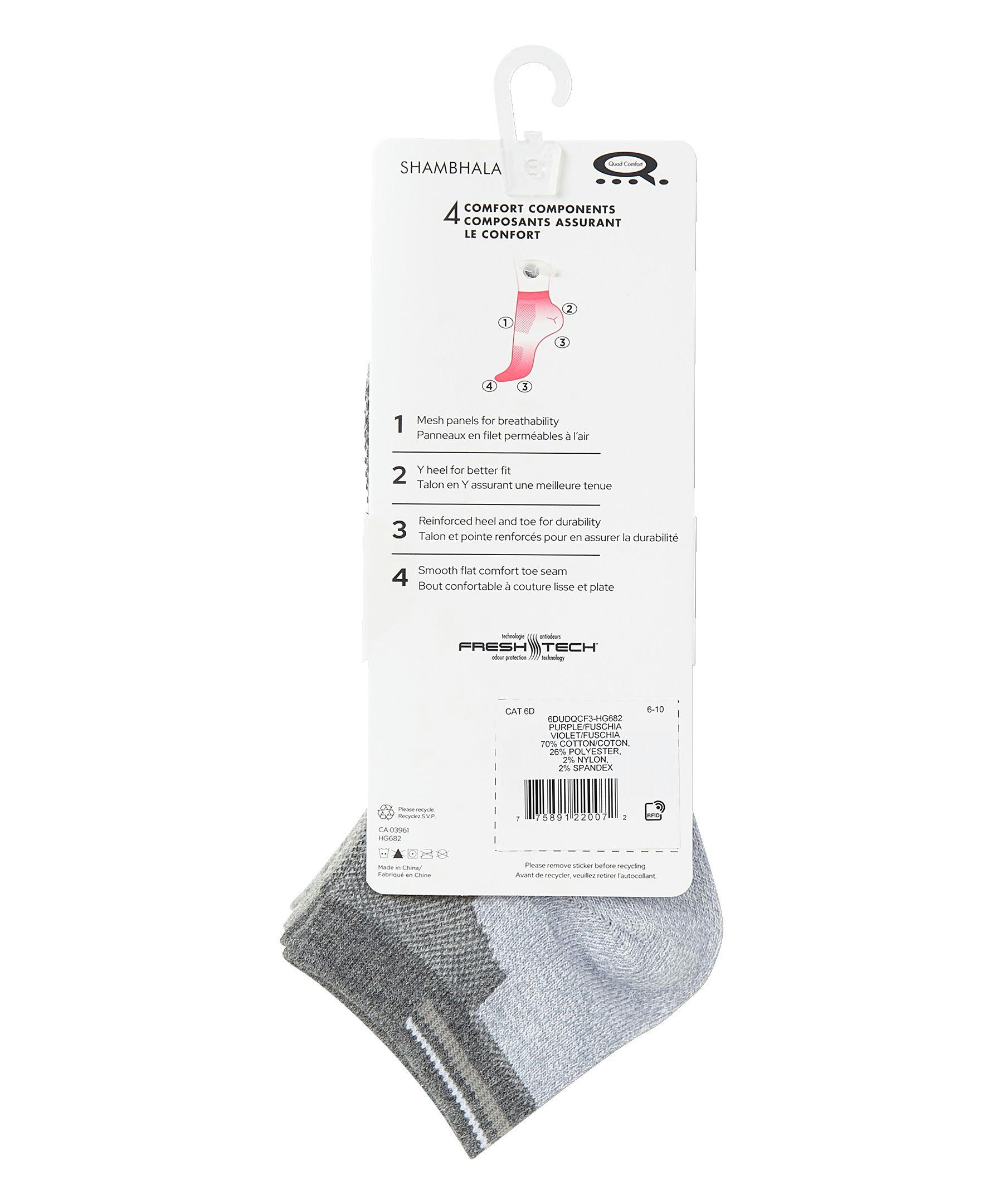 Shambhala Women's 3-Pack Mesh Ankle Sport Socks