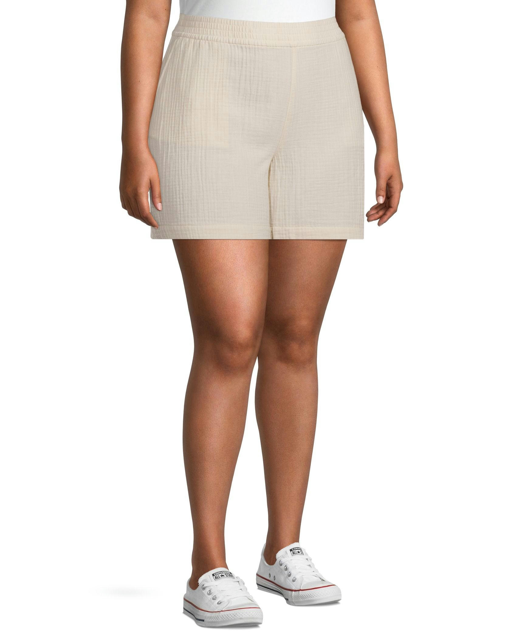 FarWest Women's Double Gauze Lightweight Pull On Shorts