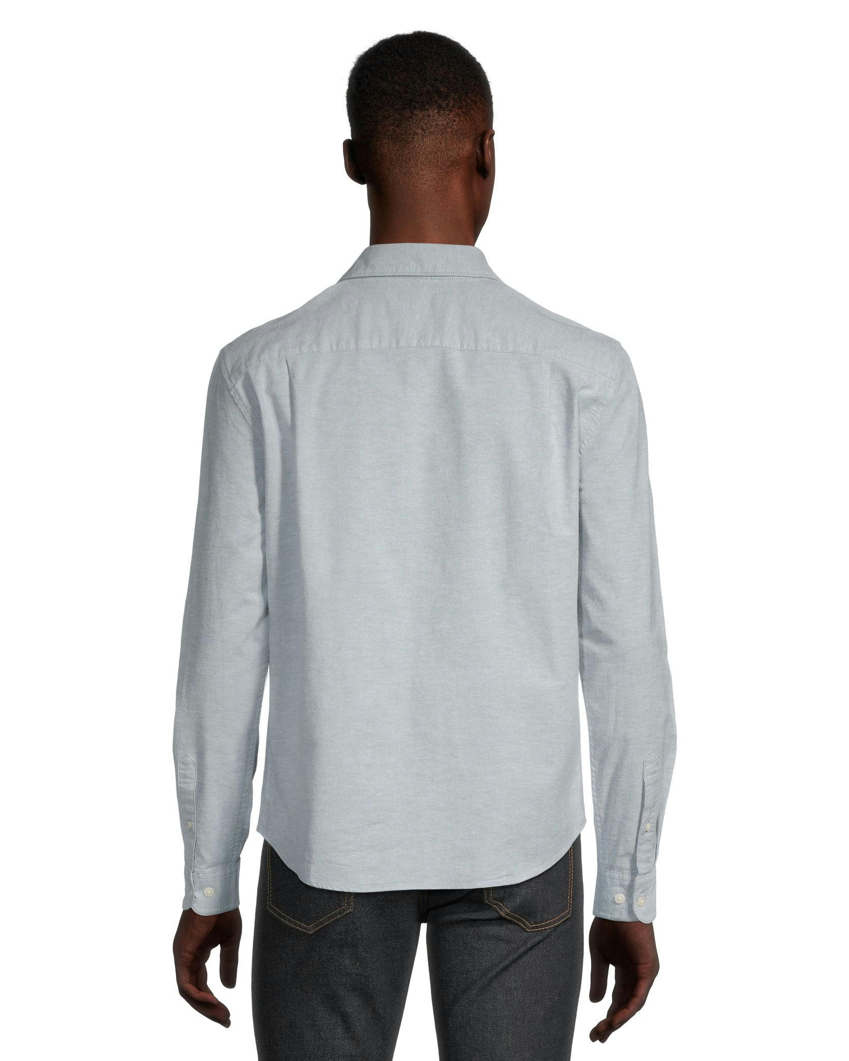 Denver Hayes Men's Modern Fit Long Sleeve Oxford Casual Shirt