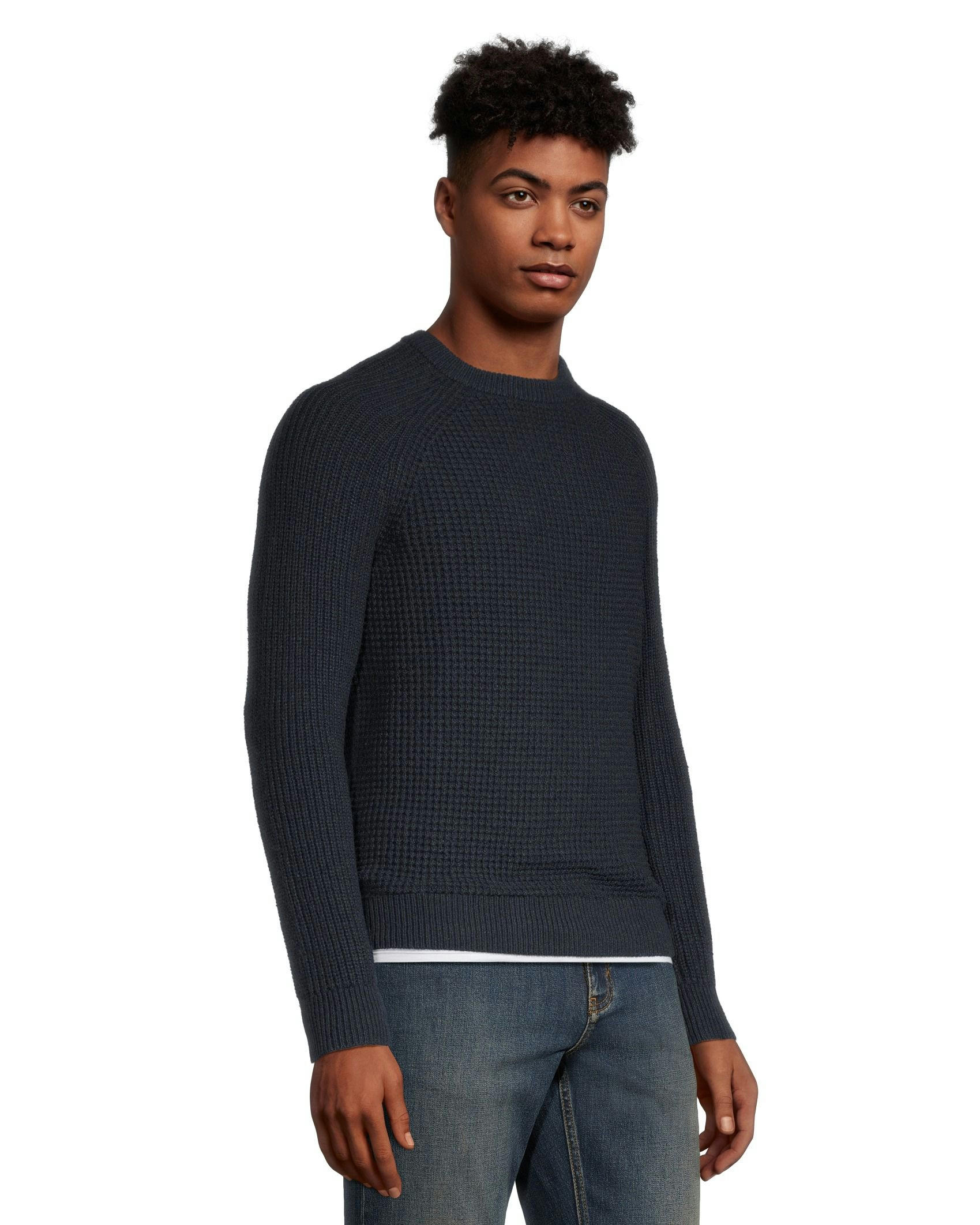 Denver Hayes Men's Mixed Stitch Crewneck Sweater