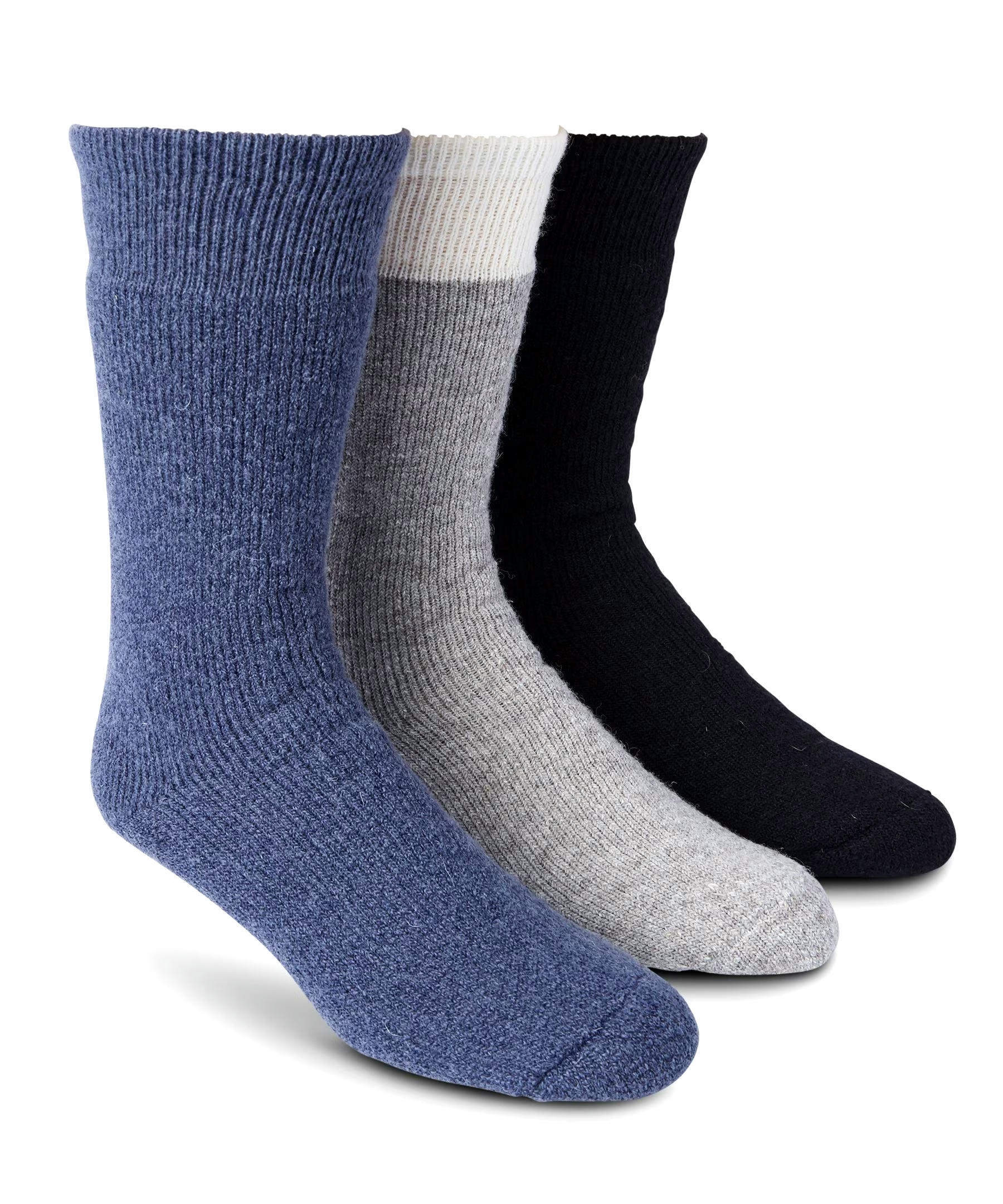 WindRiver Men's 3 Pack Below Zero Wool And Nylon Socks
