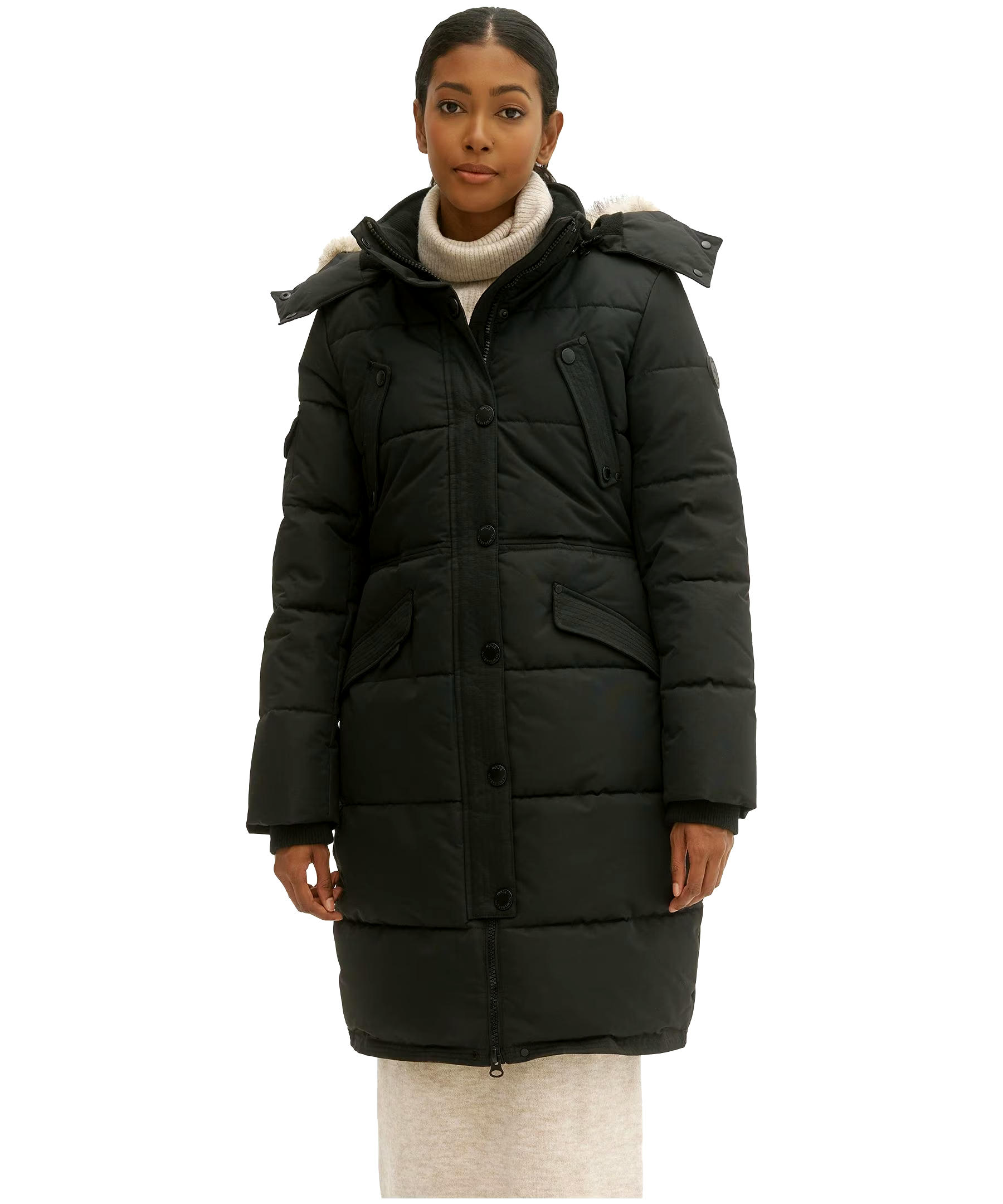 Noize Women's Kaylee Long Quilted Parka Jacket
