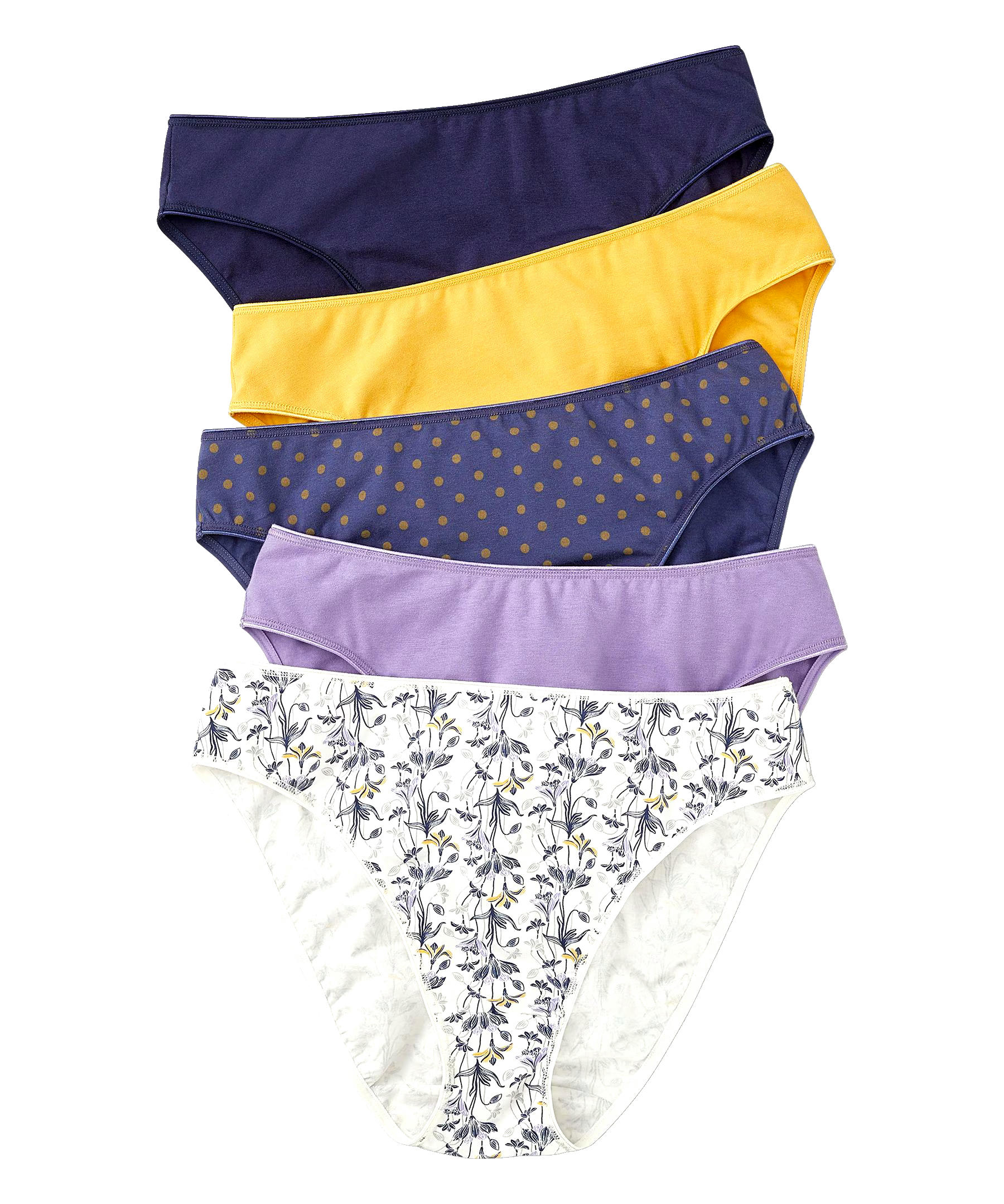 Denver Hayes Women's 5-pack Cotton Stretch Hi-Cut Underwear