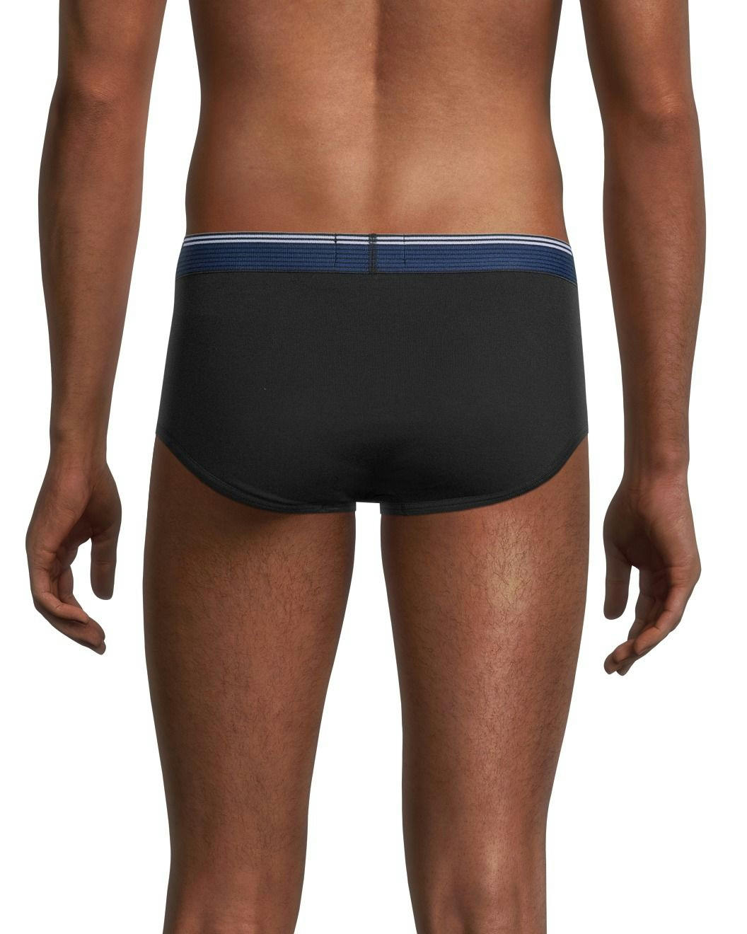 Denver Hayes Men's 3 Pack Cotton Basic Briefs - Black