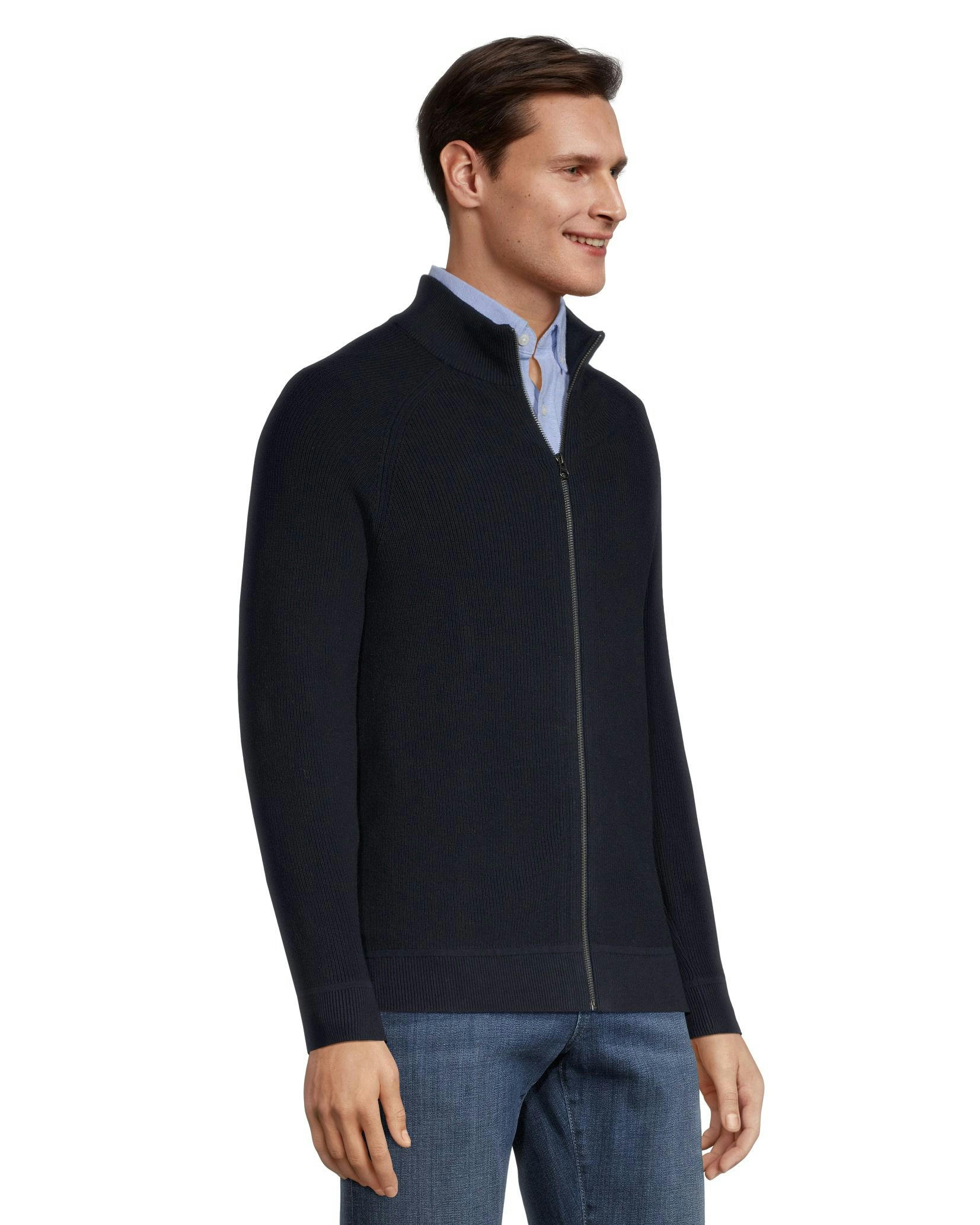 Denver Hayes Men's Full Zip Mockneck Sweater