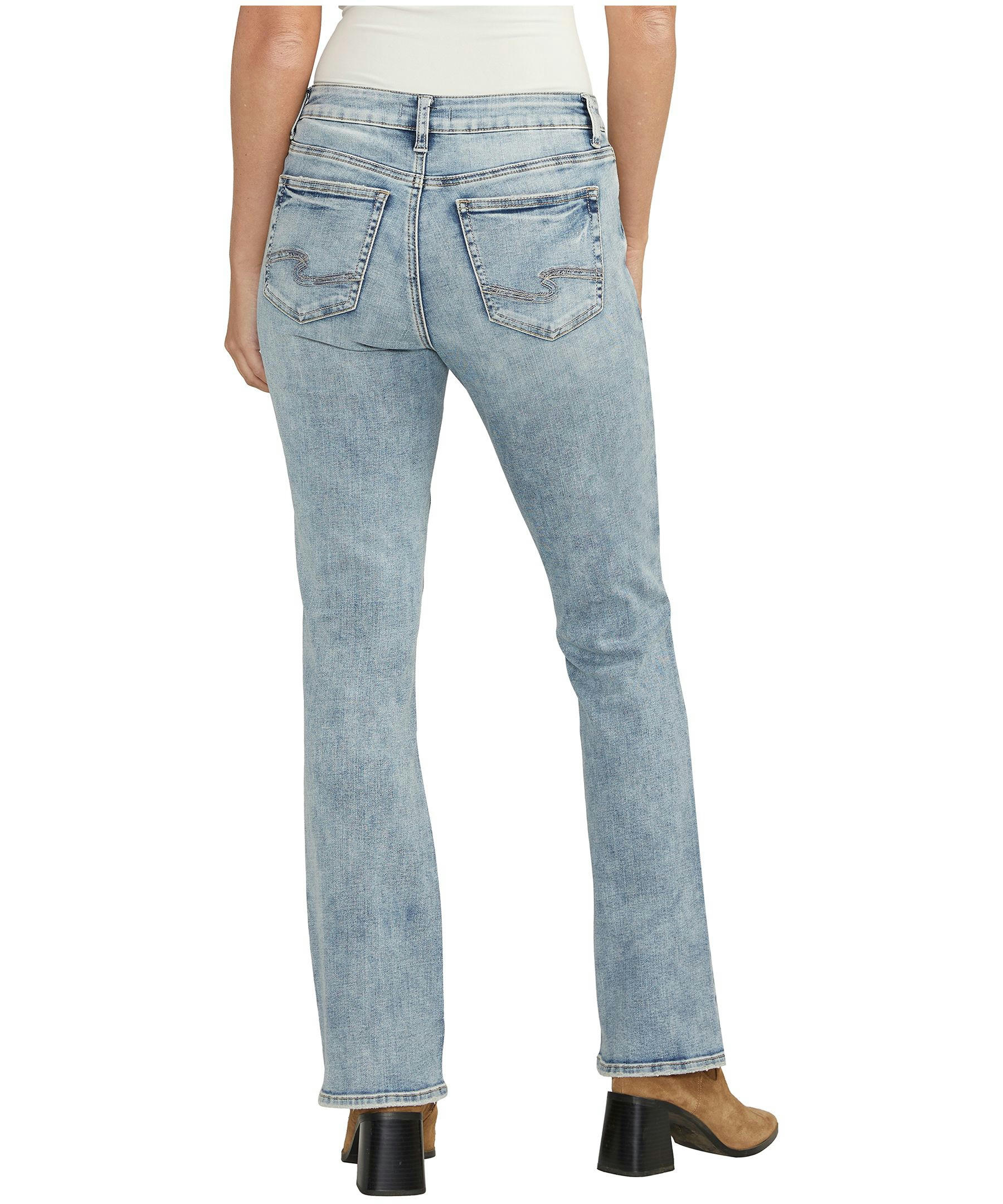 Silver Women's Elyse Mid Rise Curvy Fit Slim Boot Cut Jeans