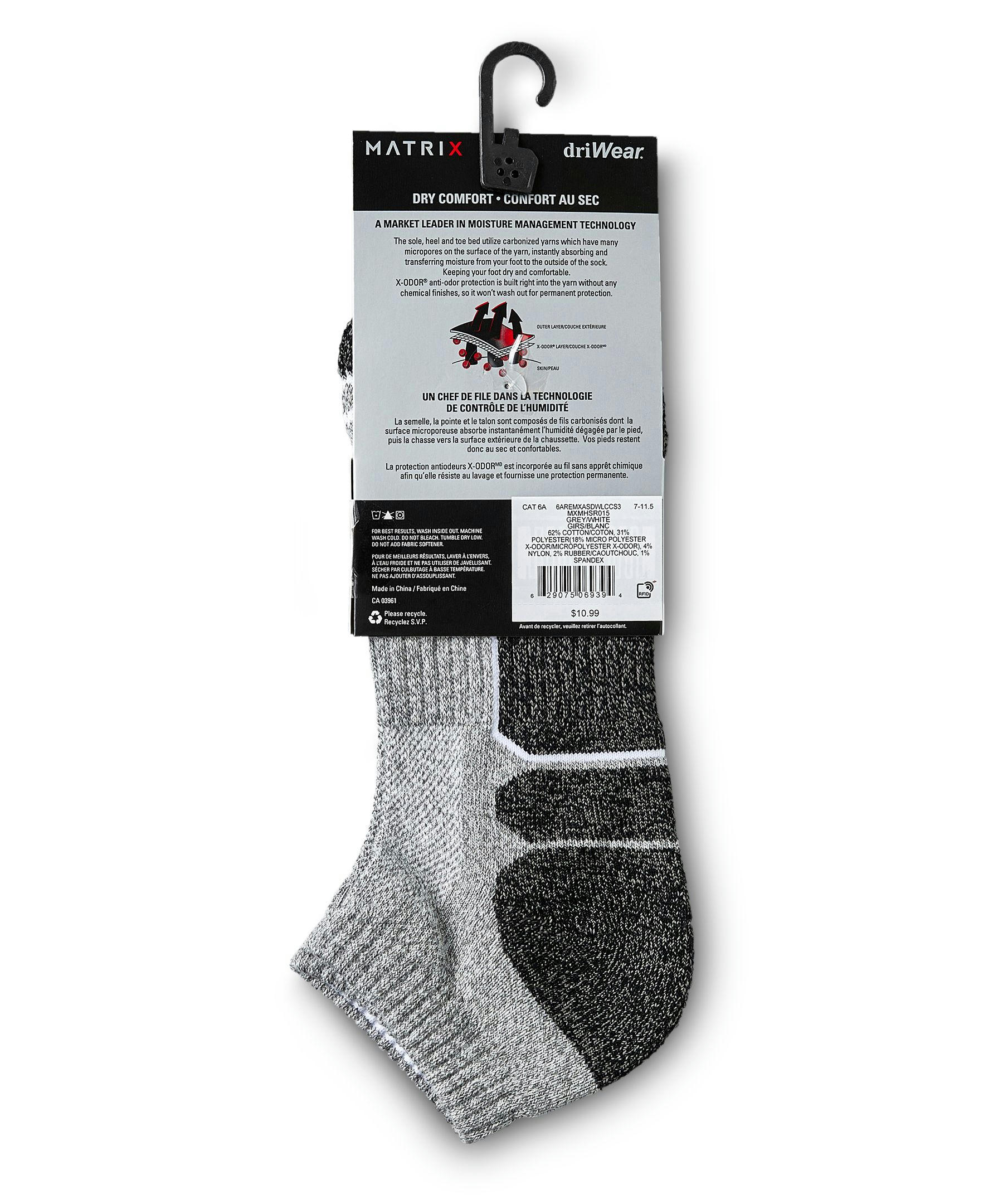 Matrix Men's driWear  Low Cut Cushion Sport Socks