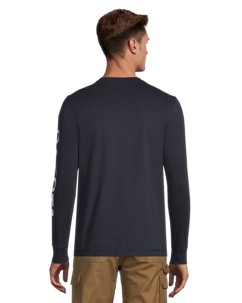 Men's DWS Sleeve Logo Long Sleeve Crewneck Ultrasoft Cotton Work T Shirt