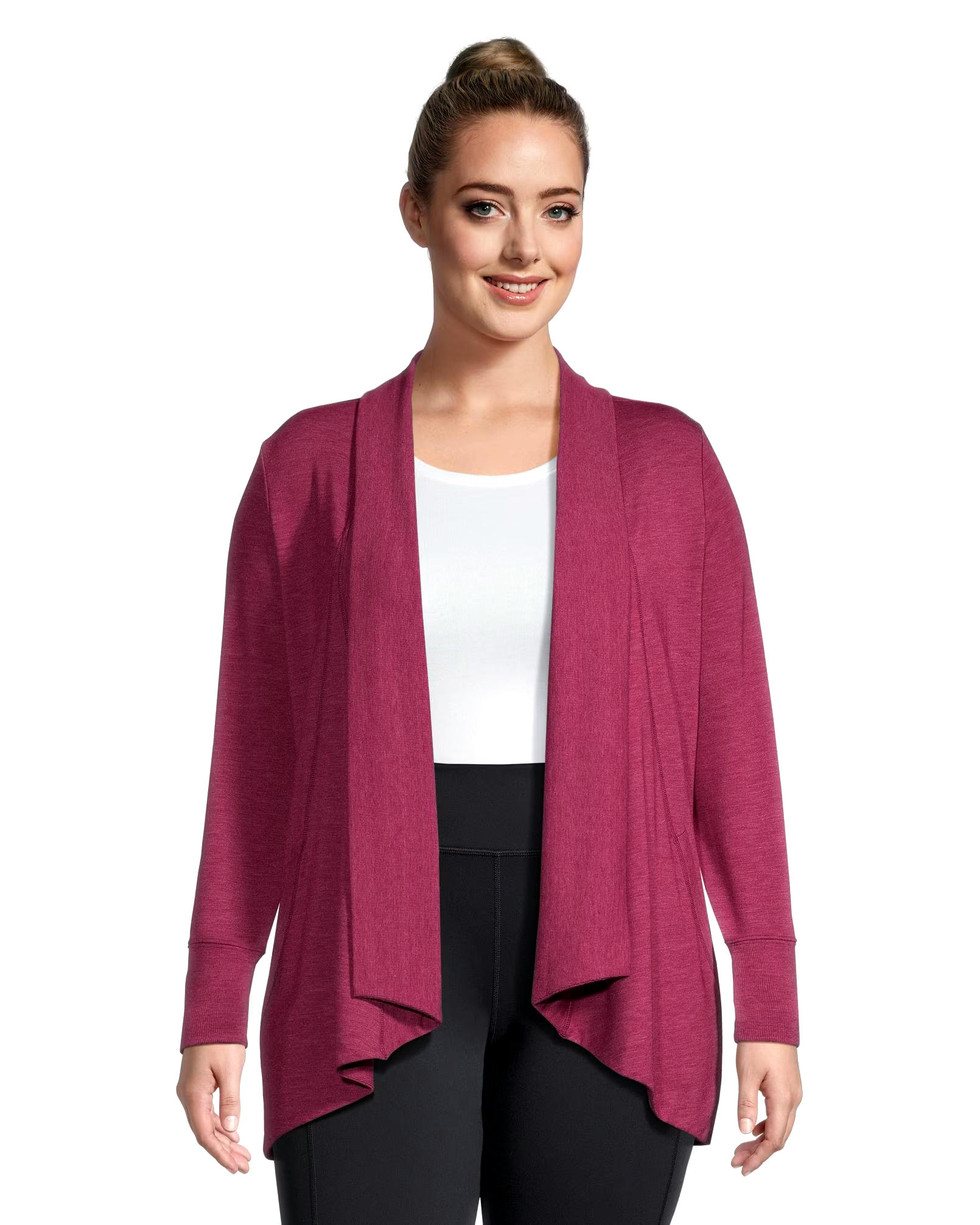 Shambhala Women's Semi-Fitted French Terry Open Cardigan