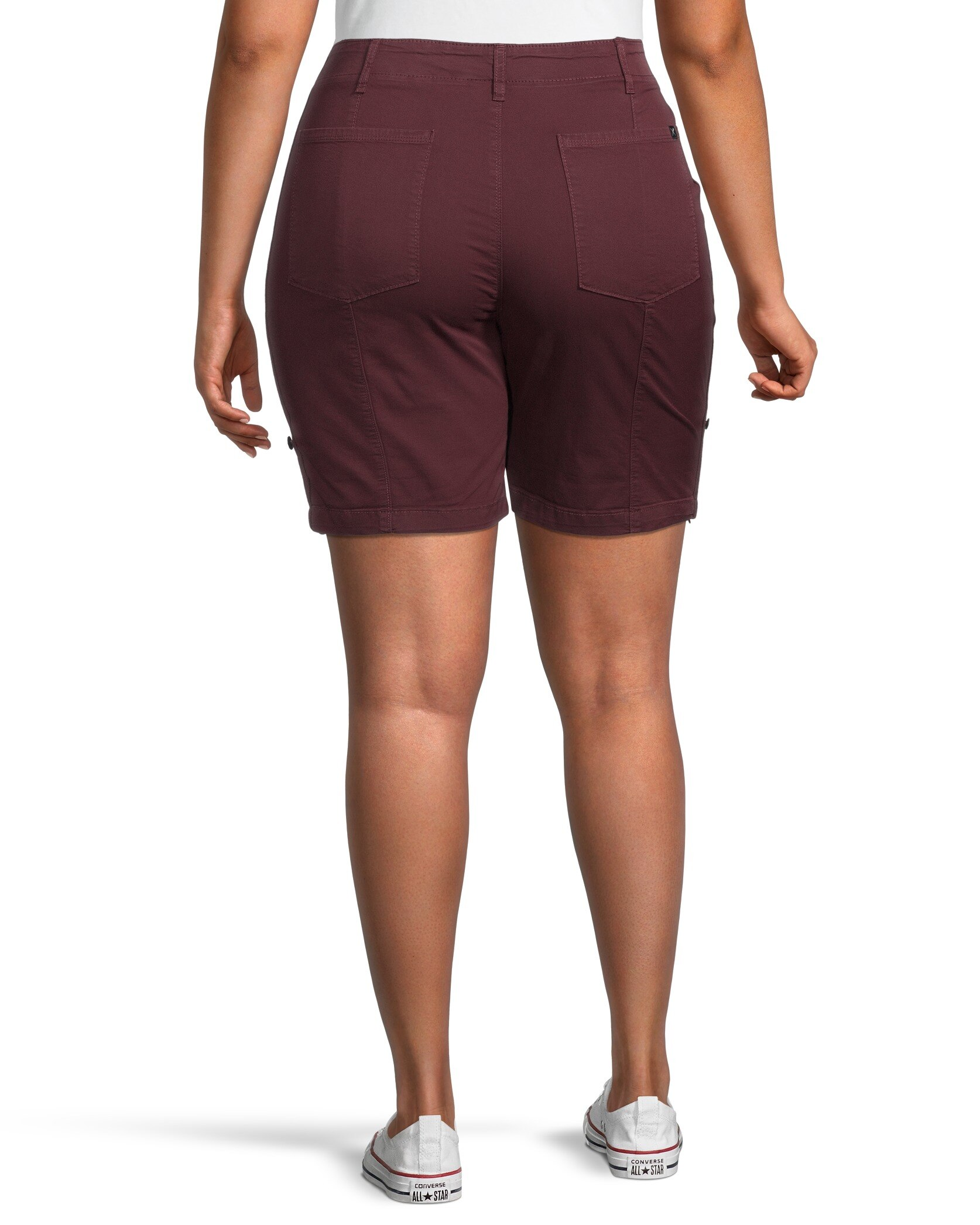 Denver Hayes Women's Garment Wash High Rise Bermuda Shorts