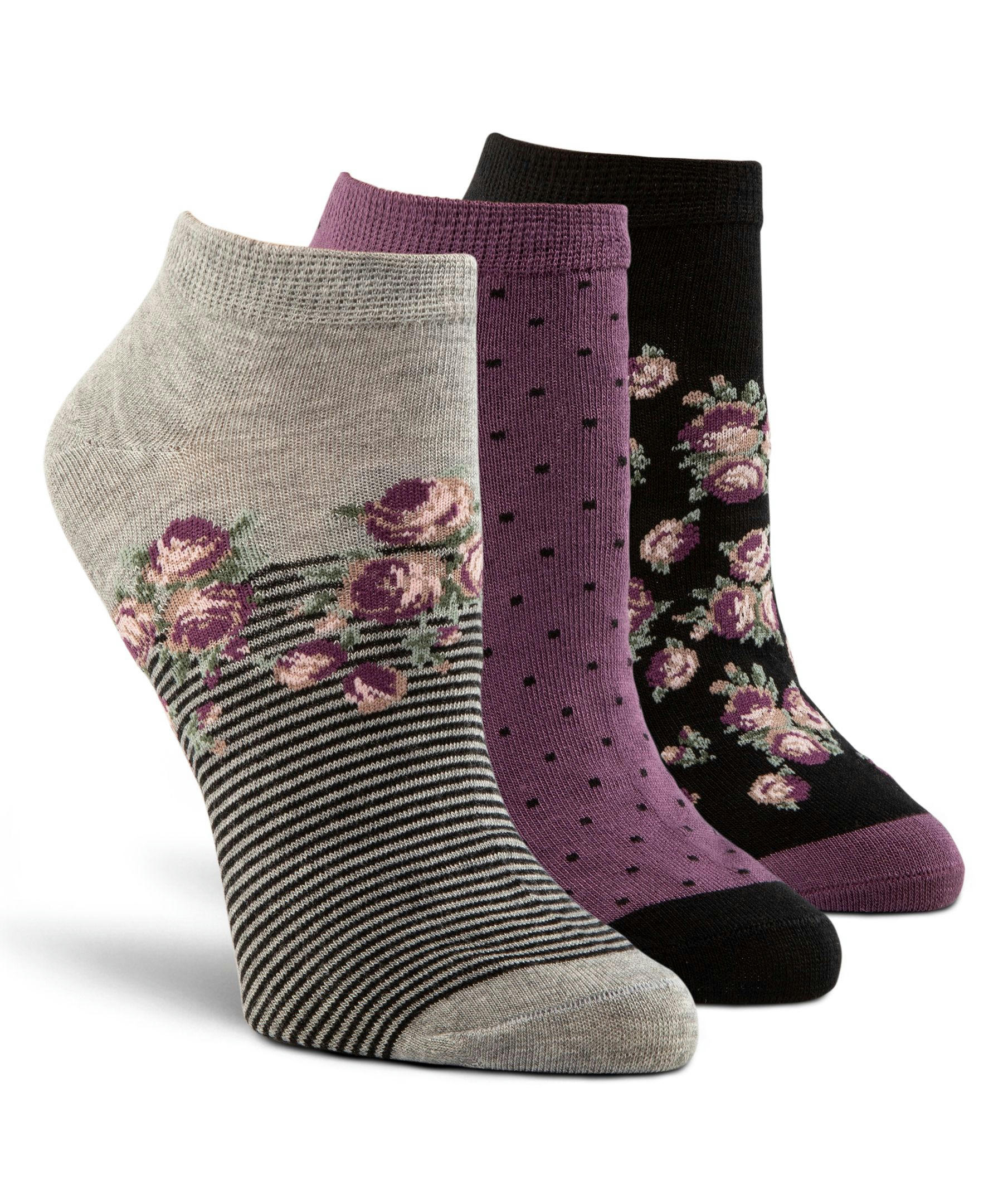 Denver Hayes Women's 3-Pack Bamboo Low Cut Socks