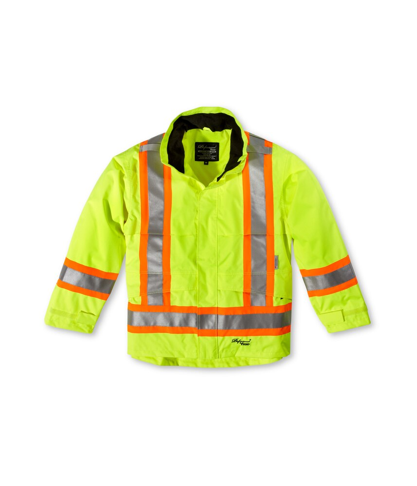 Viking Men's Professional Journeyman Hi-Vis Waterproof and Windproof Rain Jacket