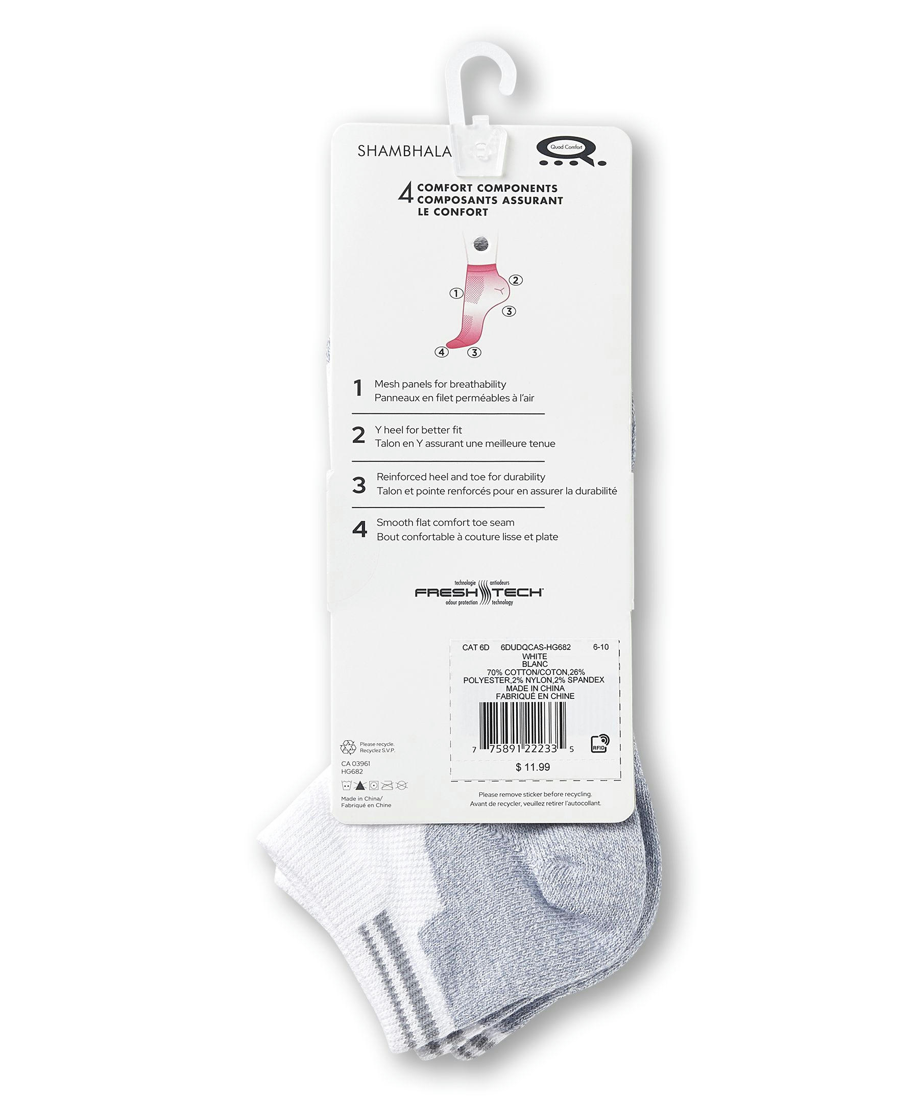 Shambhala Women's 3-Pack Mesh Ankle Sport Socks