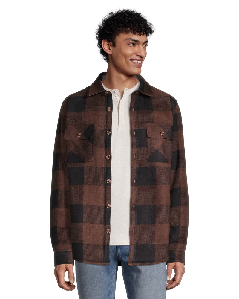 Boston Traders Men's Bonded Polar Plaid Shacket